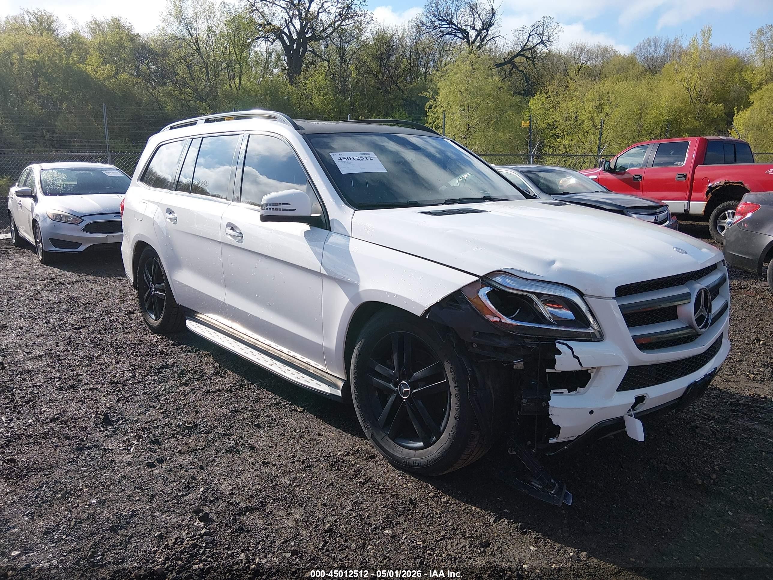 2015 Mercedes-benz Gl 450 4matic White vin: 4JGDF6EE9FA519683