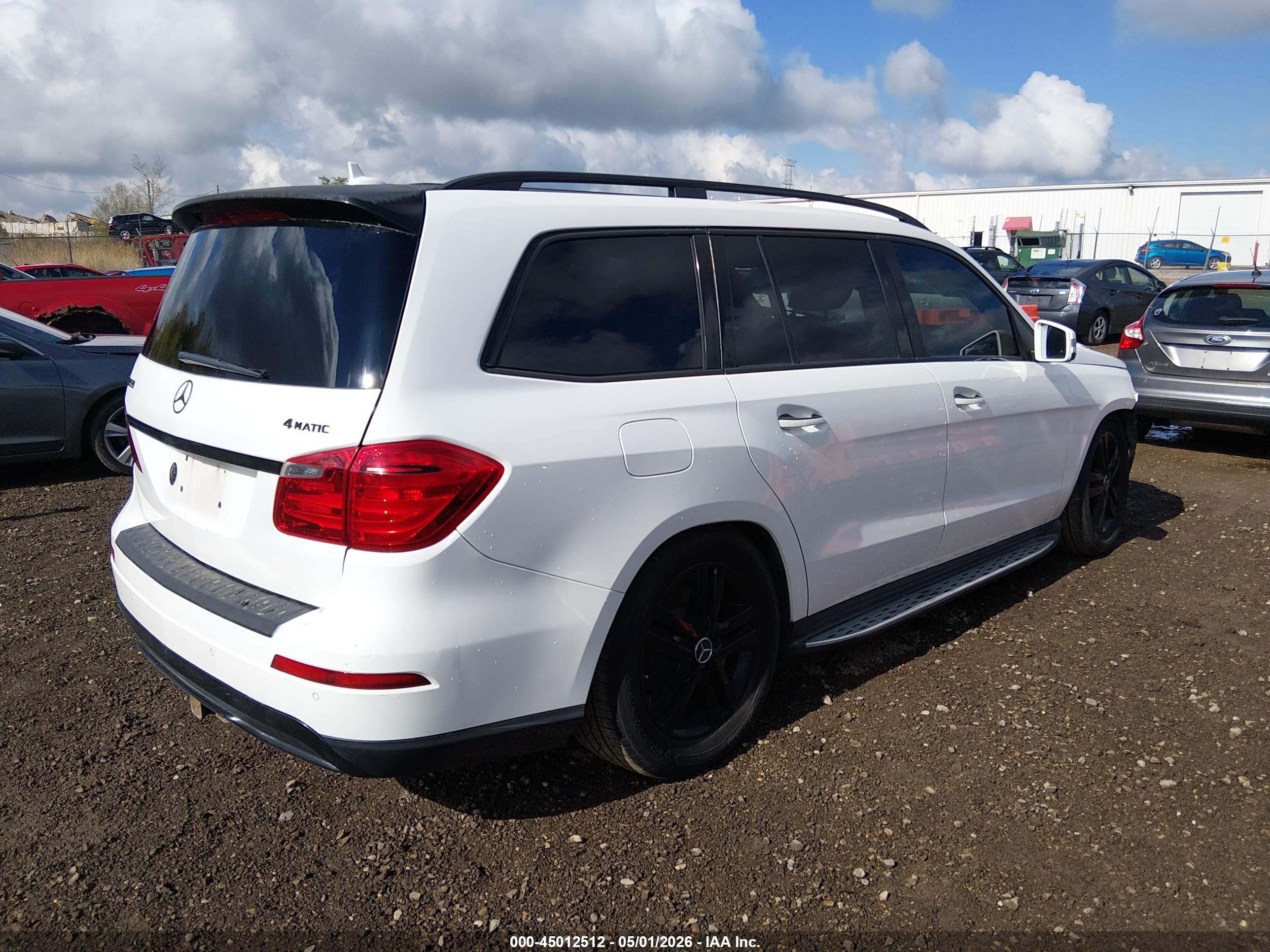 2015 Mercedes-benz Gl 450 4matic White vin: 4JGDF6EE9FA519683
