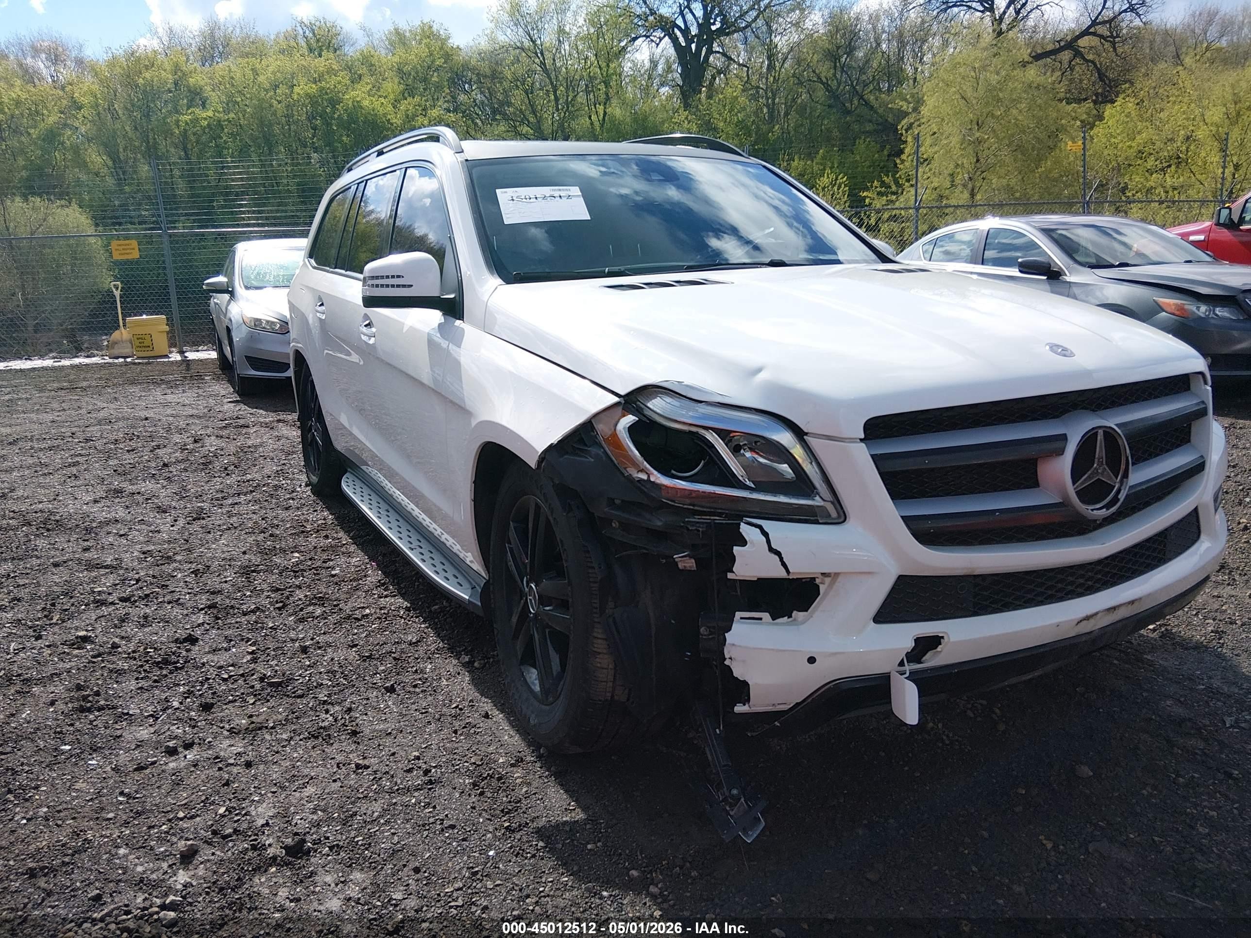 2015 Mercedes-benz Gl 450 4matic White vin: 4JGDF6EE9FA519683