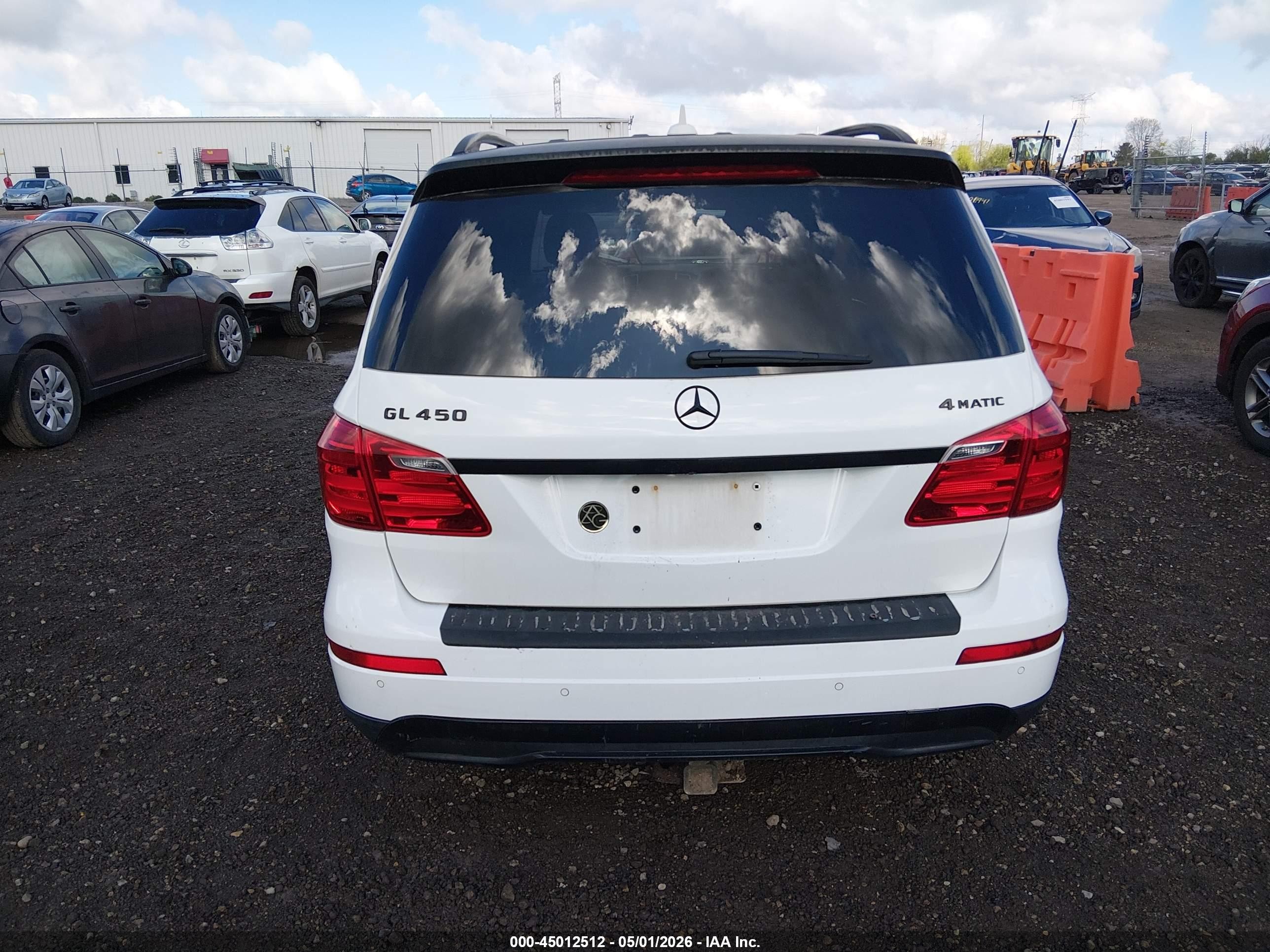 2015 Mercedes-benz Gl 450 4matic White vin: 4JGDF6EE9FA519683