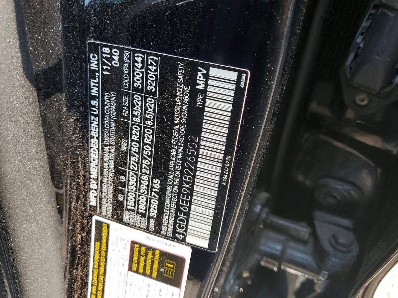 2019 Mercedes-benz Gls 450 4matic Black vin: 4JGDF6EE9KB226502