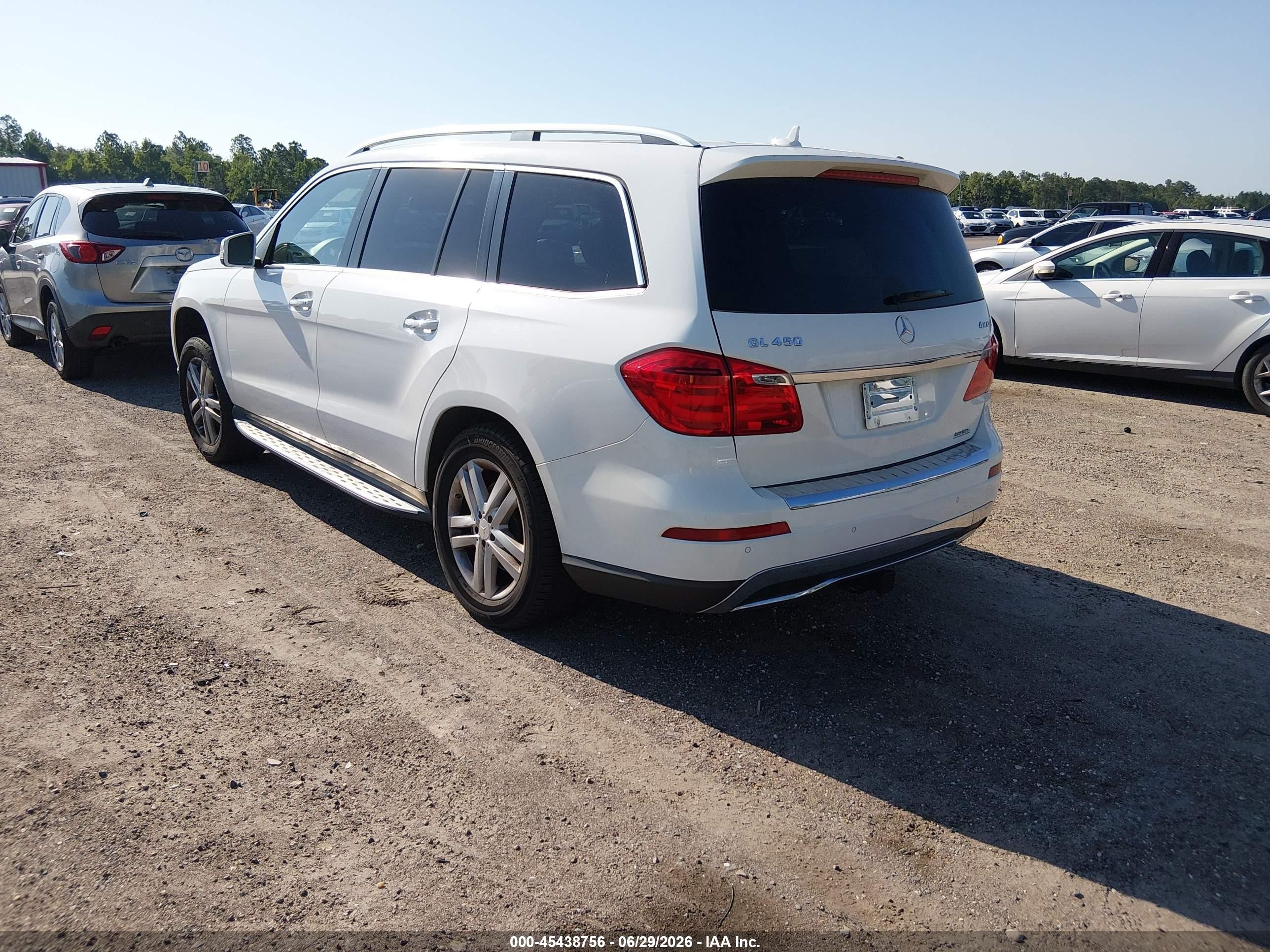 2015 Mercedes-benz Gl 450 4matic White vin: 4JGDF6EEXFA448803