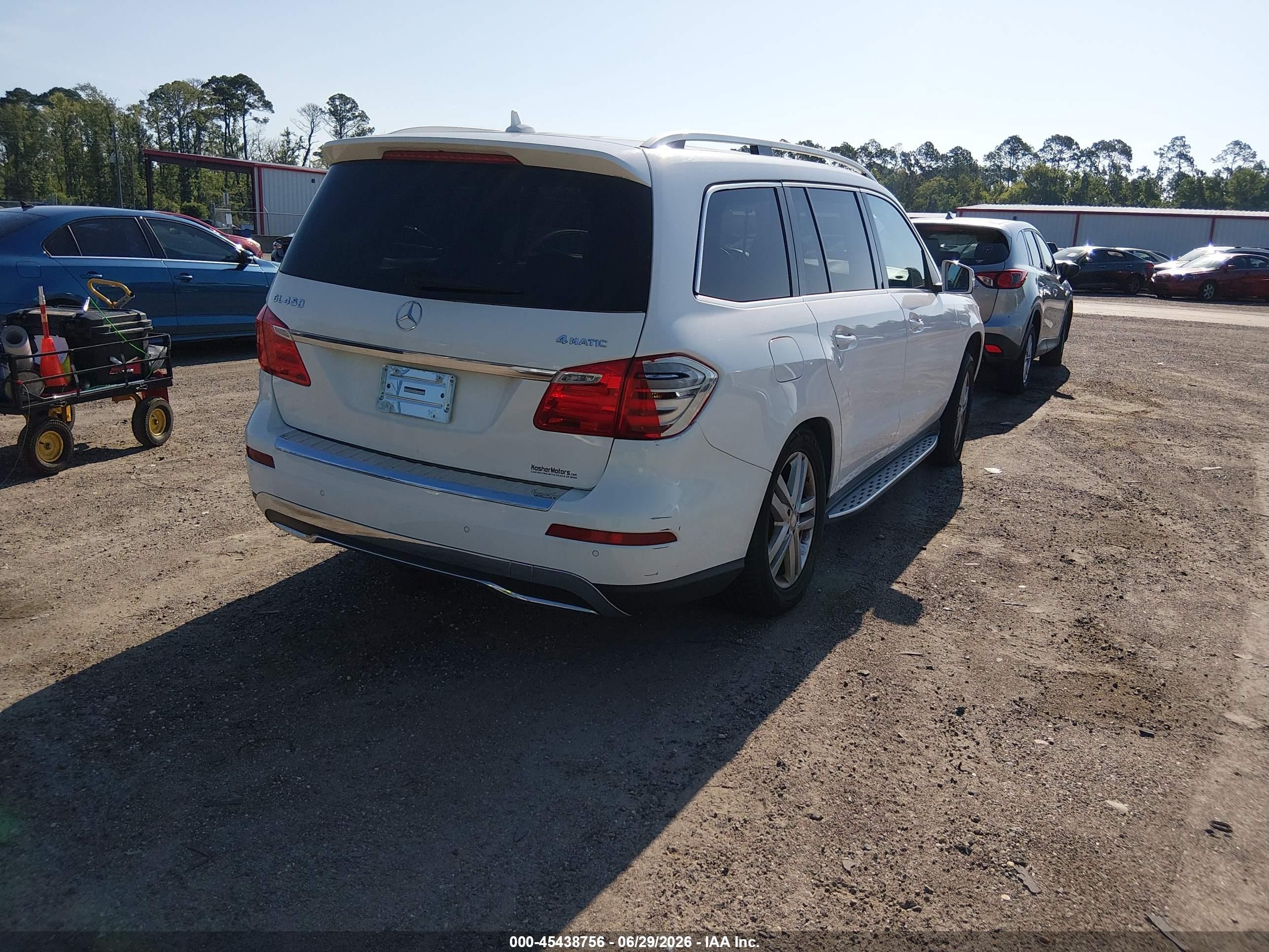 2015 Mercedes-benz Gl 450 4matic White vin: 4JGDF6EEXFA448803