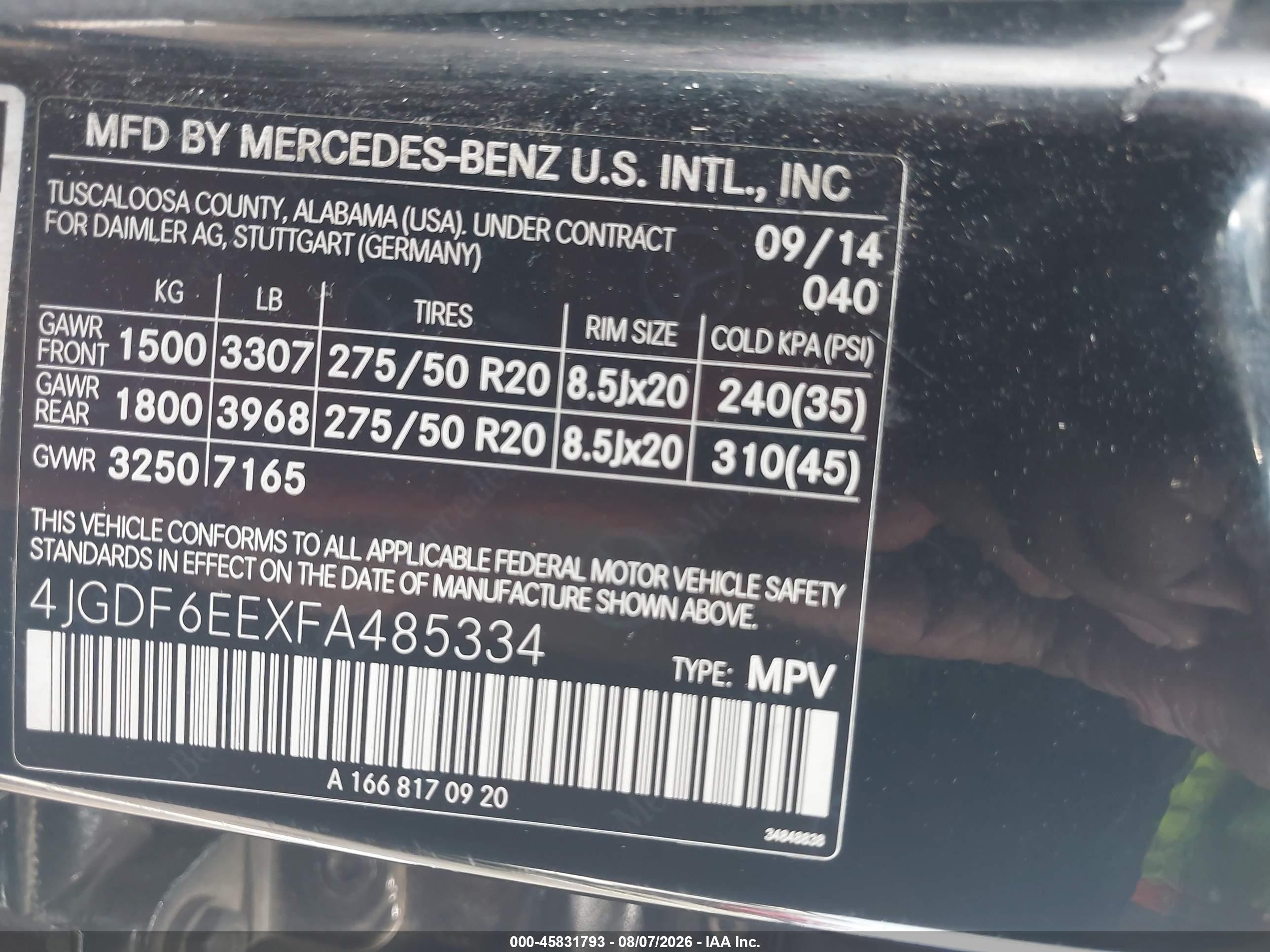 2015 Mercedes-benz Gl 450 4matic Black vin: 4JGDF6EEXFA485334