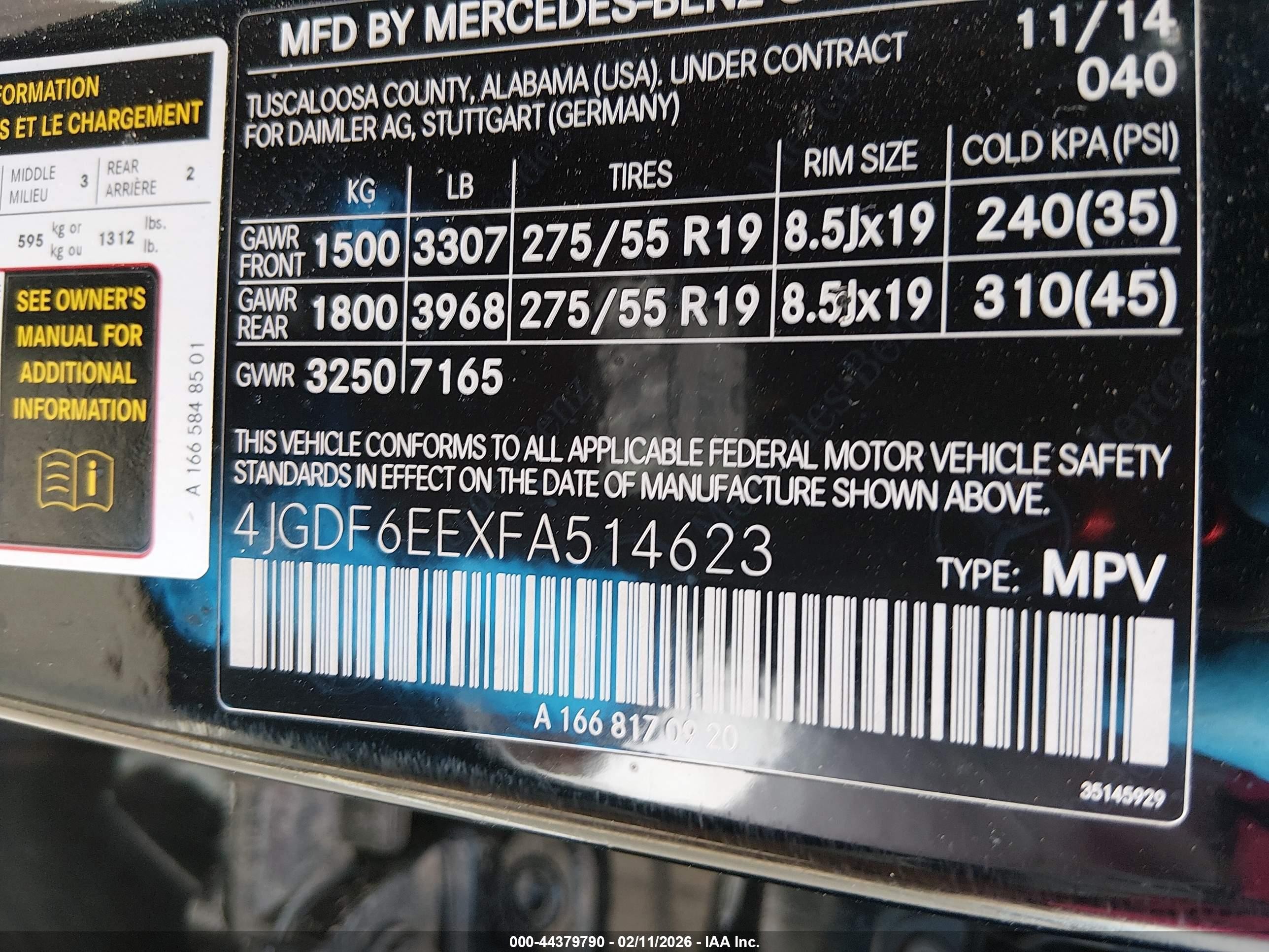 2015 Mercedes-benz Gl 450 4matic Black vin: 4JGDF6EEXFA514623