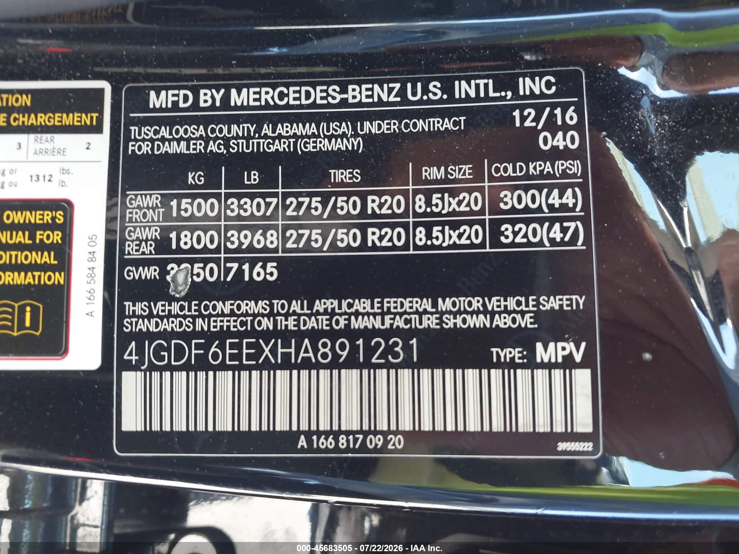 2017 Mercedes-benz Gls 450 4matic Black vin: 4JGDF6EEXHA891231