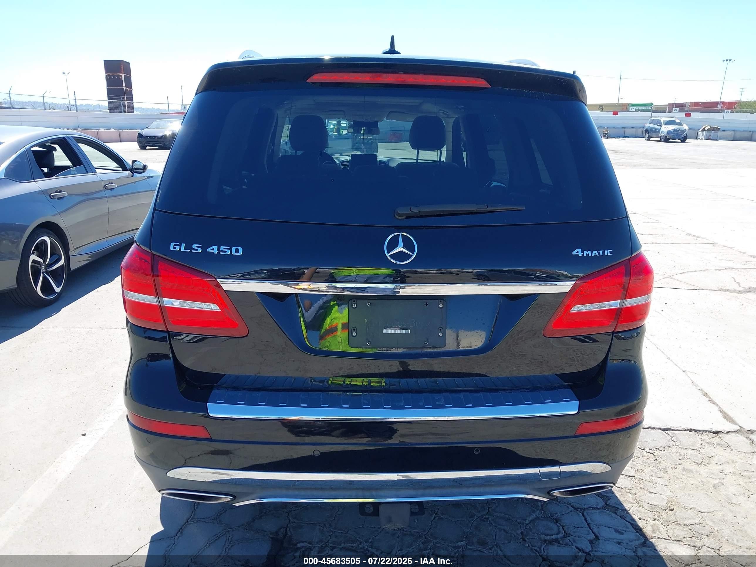 2017 Mercedes-benz Gls 450 4matic Black vin: 4JGDF6EEXHA891231