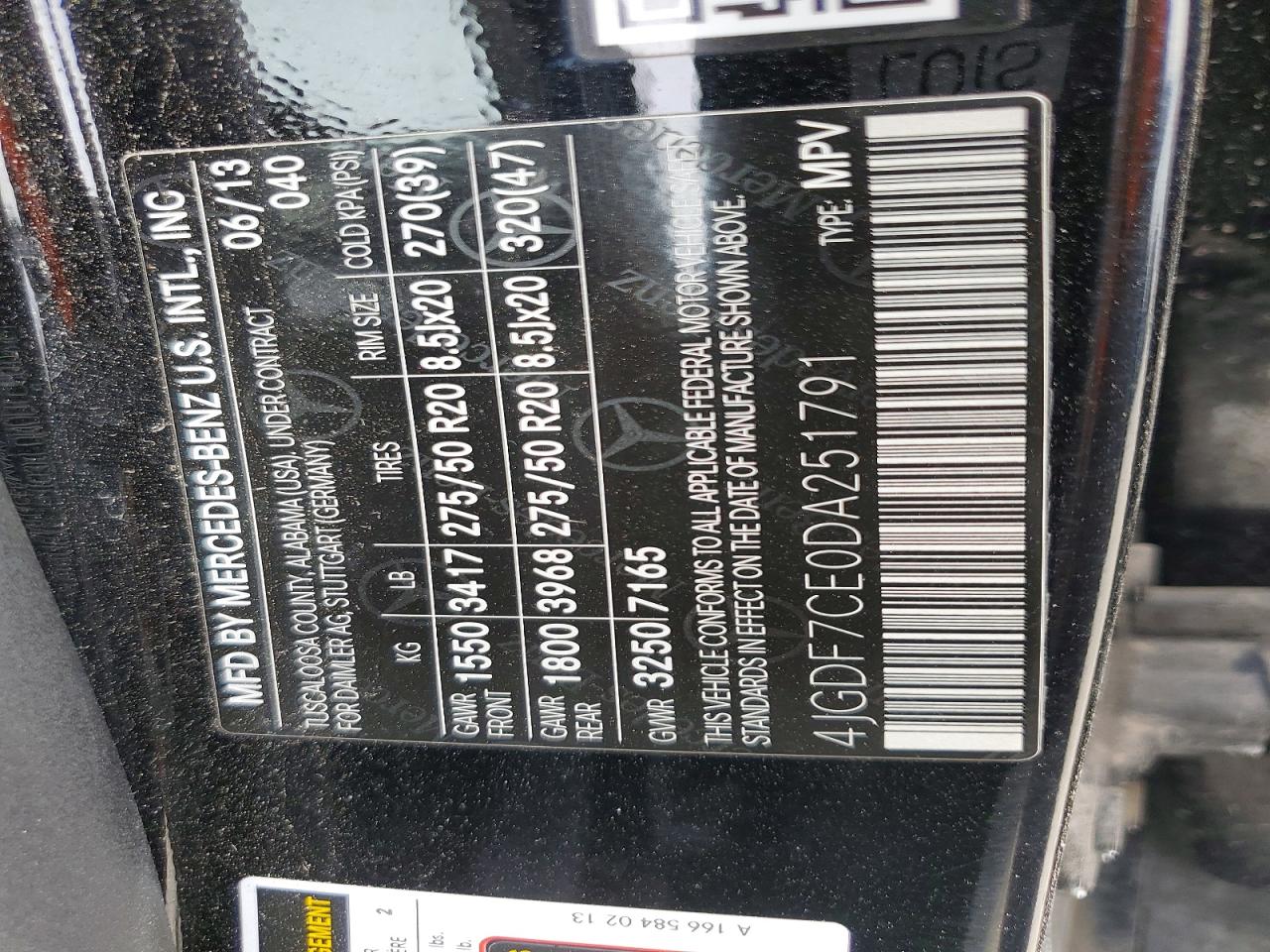 2013 Mercedes-benz Gl 450 4matic Black vin: 4JGDF7CE0DA251791