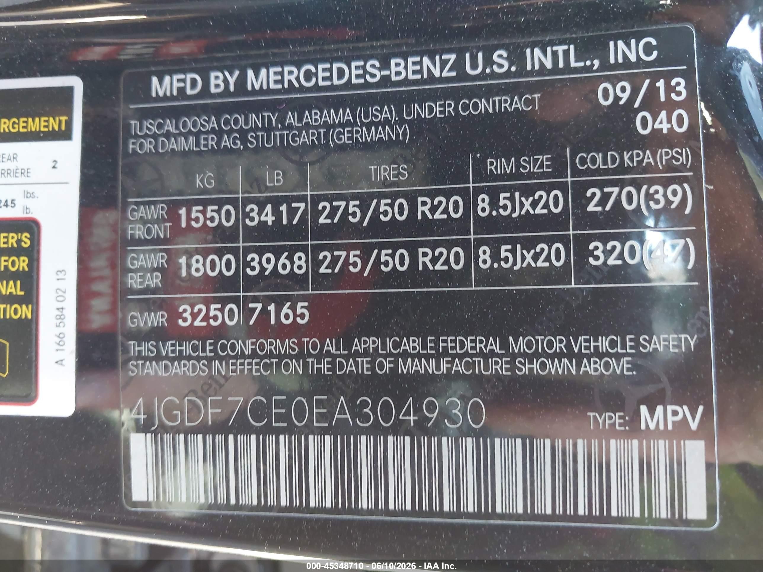 2014 Mercedes-benz Gl 450 4matic Black vin: 4JGDF7CE0EA304930