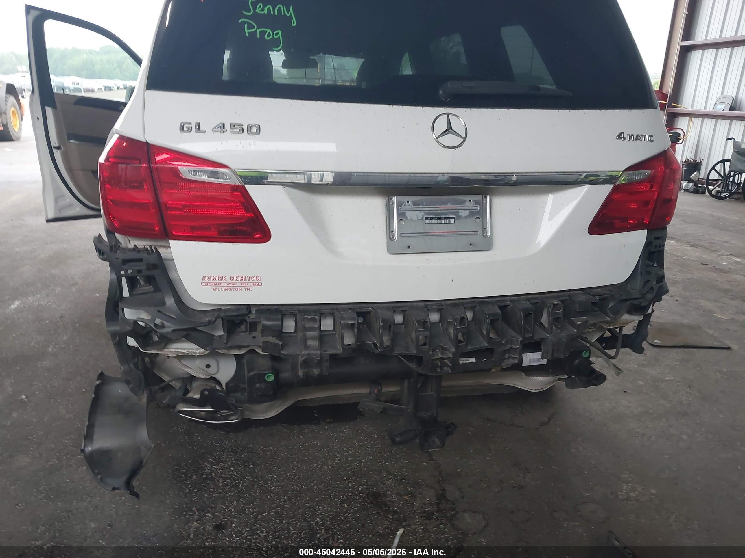 2014 Mercedes-benz Gl 450 4matic White vin: 4JGDF7CE0EA371253