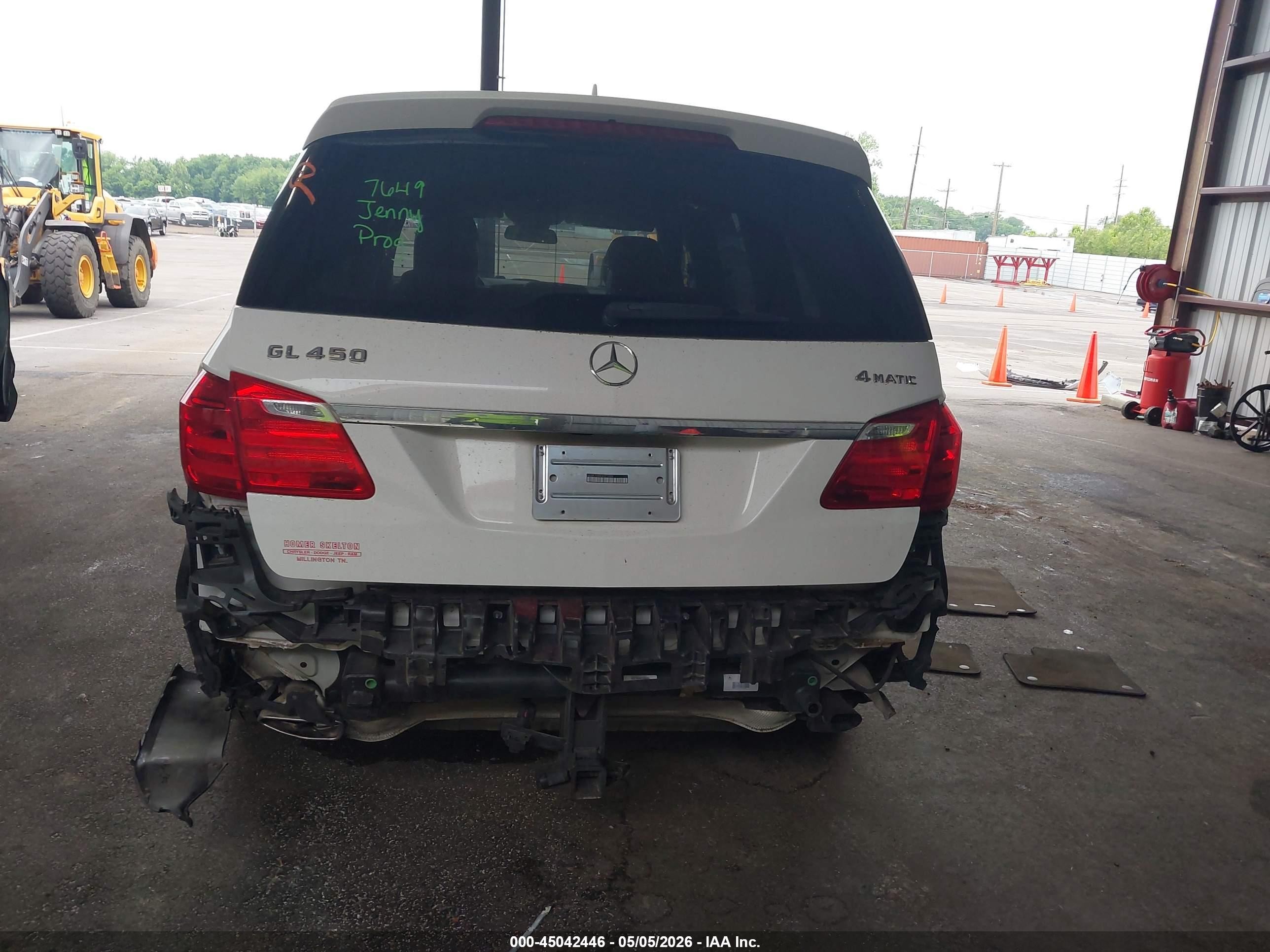 2014 Mercedes-benz Gl 450 4matic White vin: 4JGDF7CE0EA371253