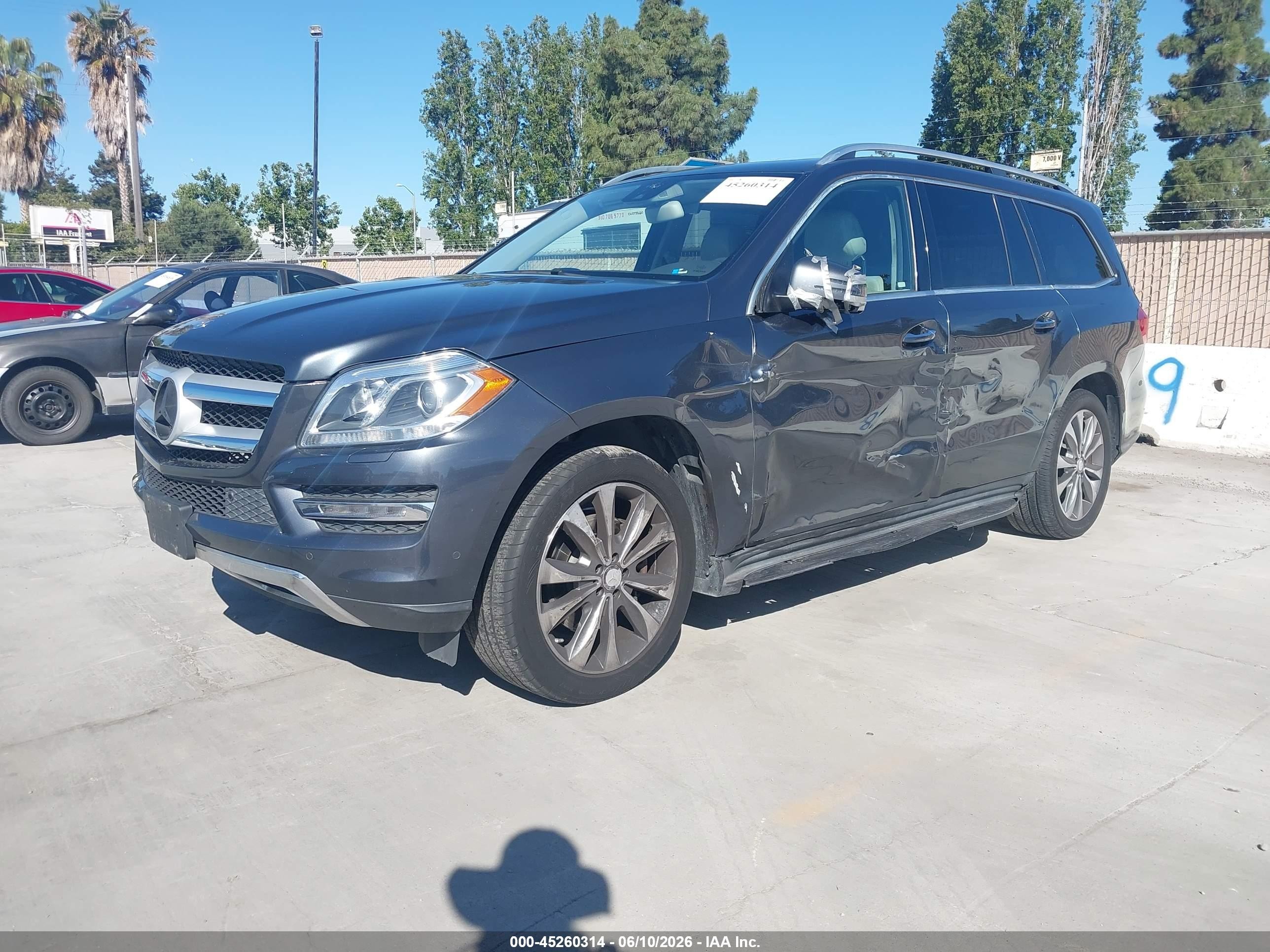 2014 Mercedes-benz Gl 450 4matic Gray vin: 4JGDF7CE0EA385671