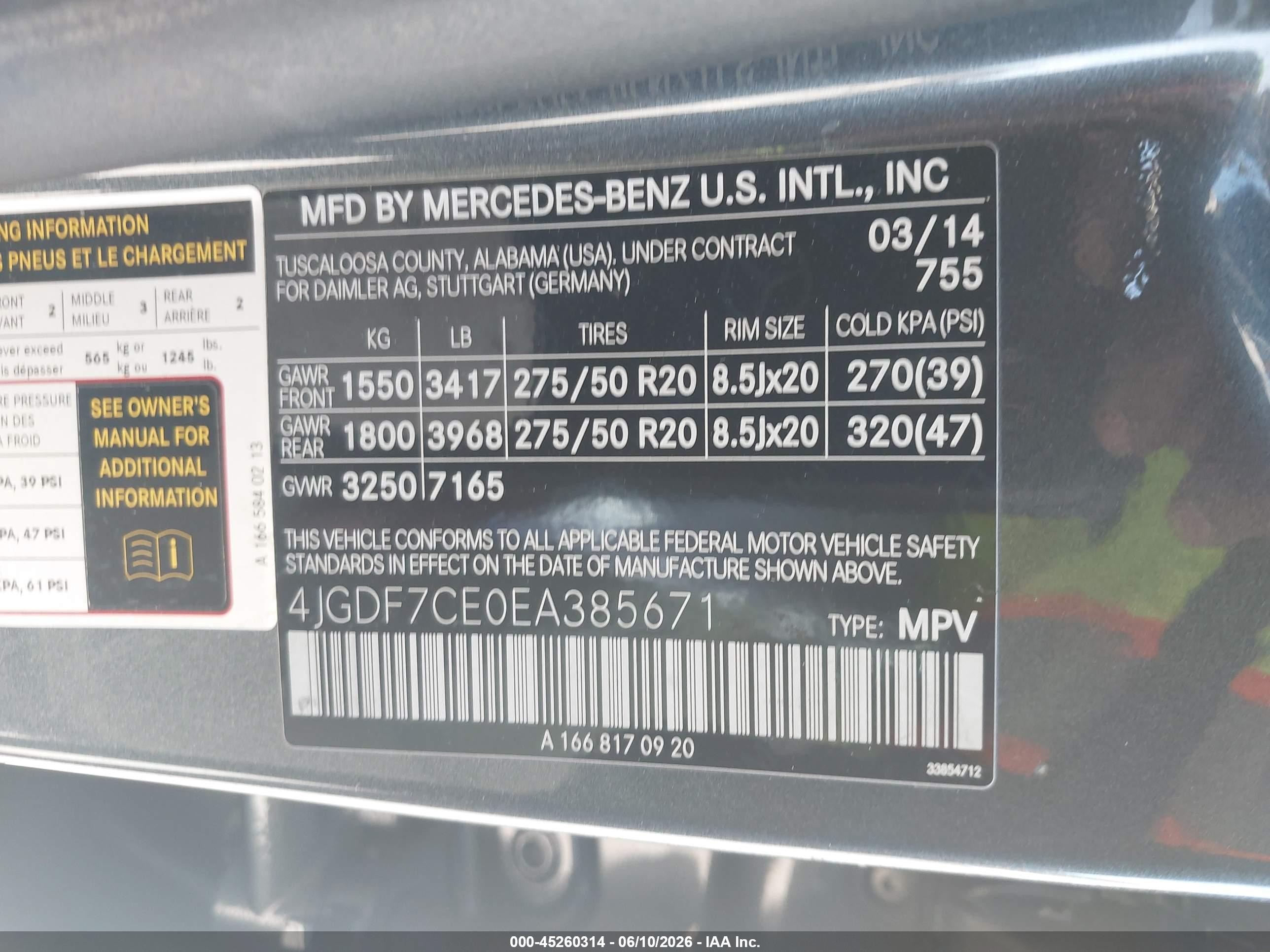 2014 Mercedes-benz Gl 450 4matic Gray vin: 4JGDF7CE0EA385671