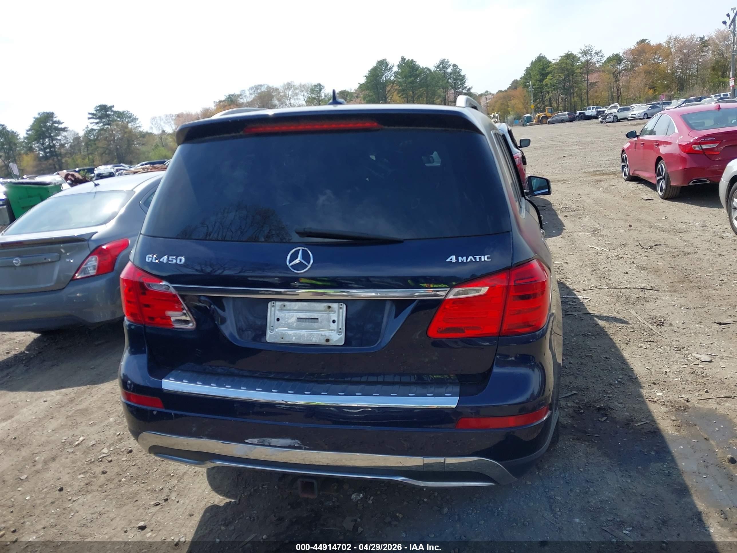 2014 Mercedes-benz Gl 450 4matic Dark Blue vin: 4JGDF7CE0EA410052