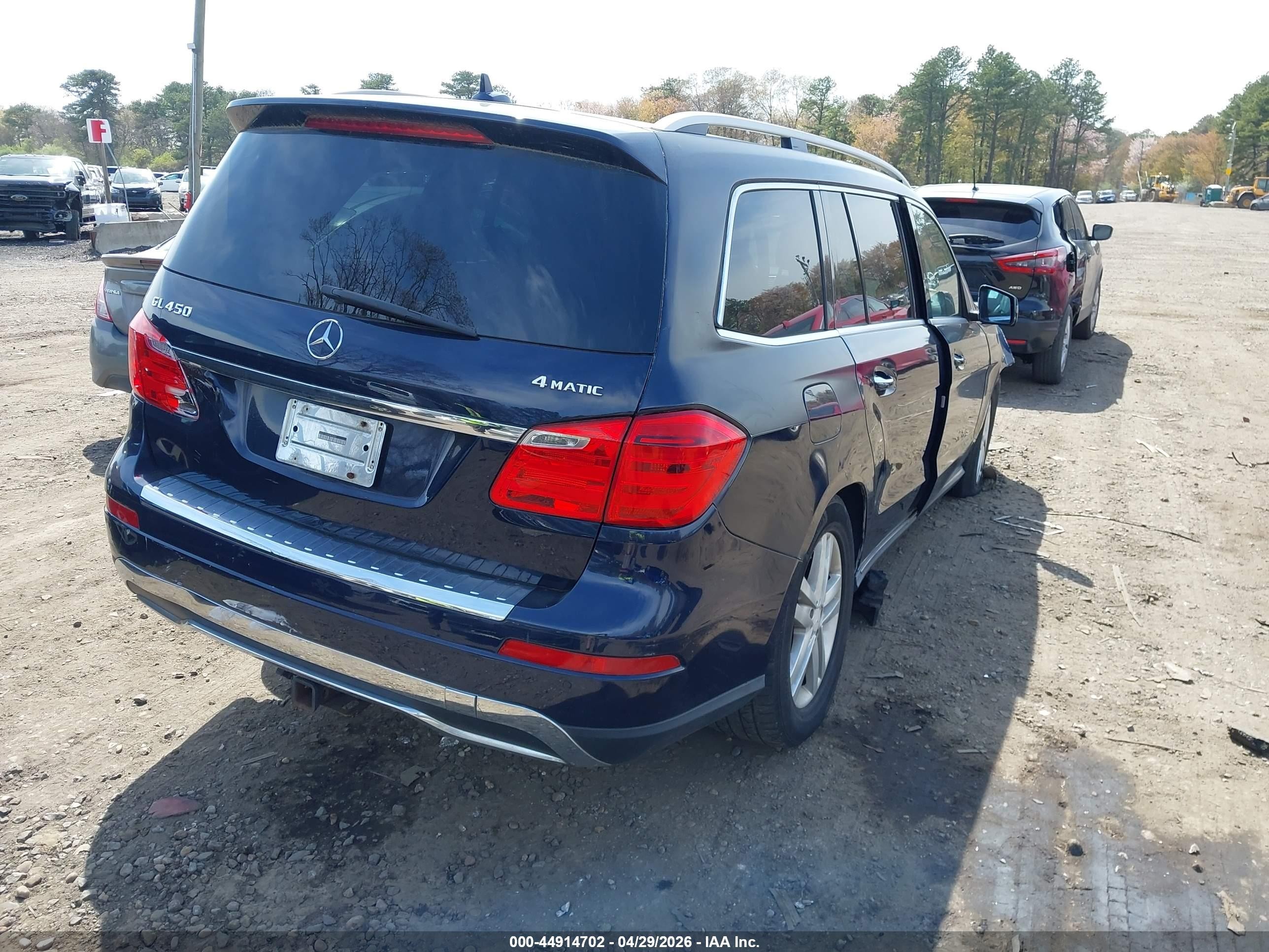 2014 Mercedes-benz Gl 450 4matic Dark Blue vin: 4JGDF7CE0EA410052