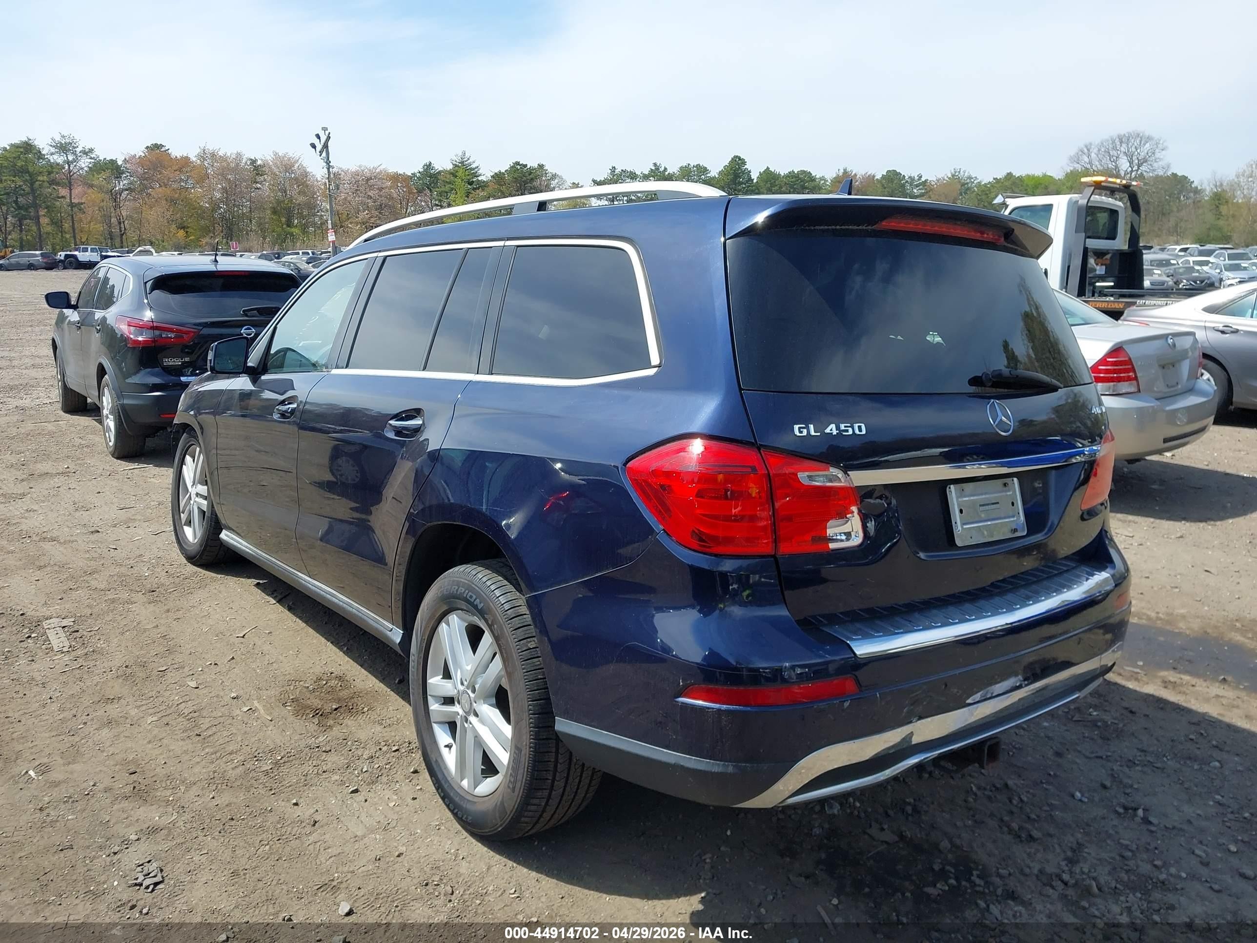 2014 Mercedes-benz Gl 450 4matic Dark Blue vin: 4JGDF7CE0EA410052