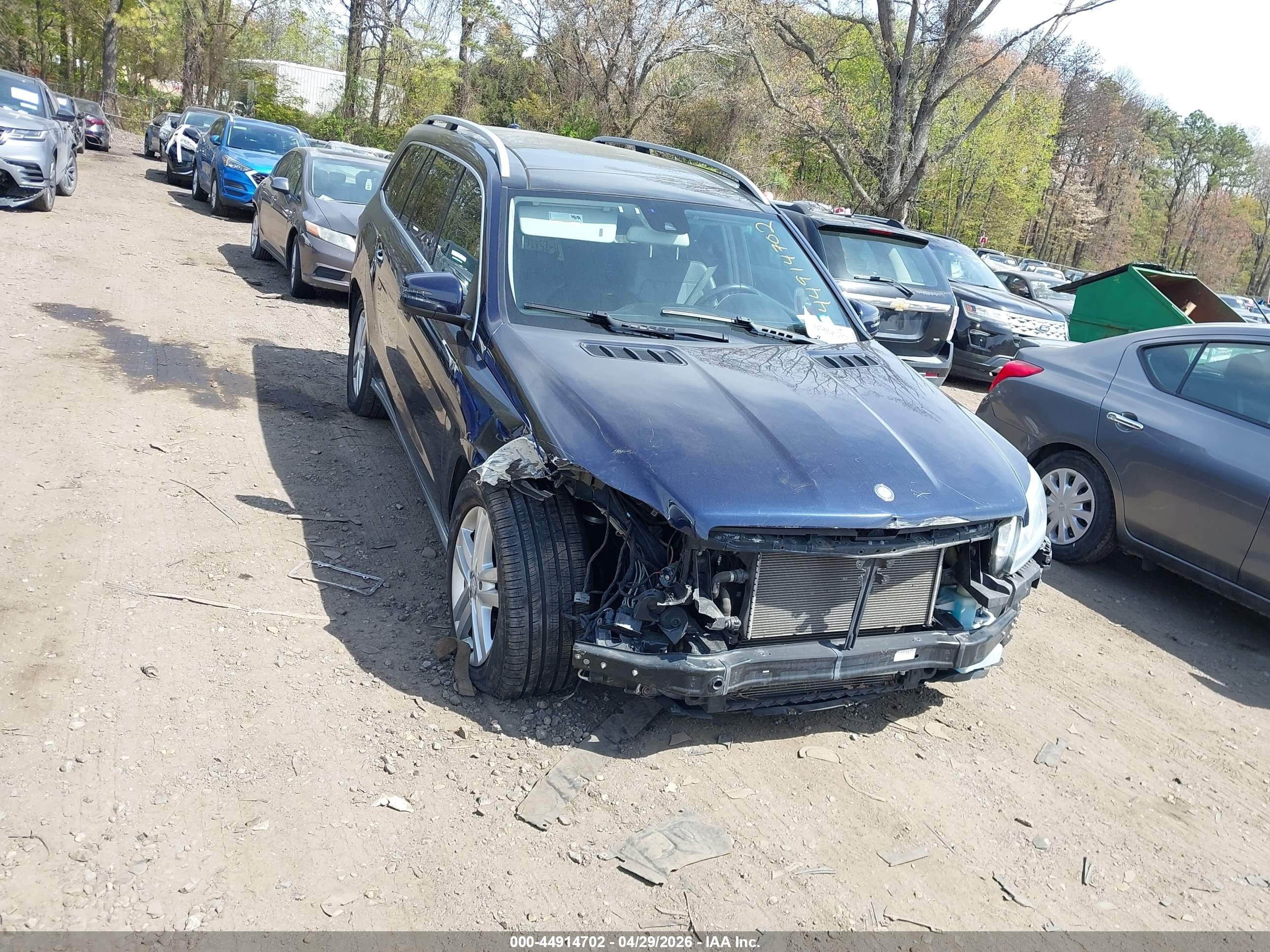 2014 Mercedes-benz Gl 450 4matic Dark Blue vin: 4JGDF7CE0EA410052