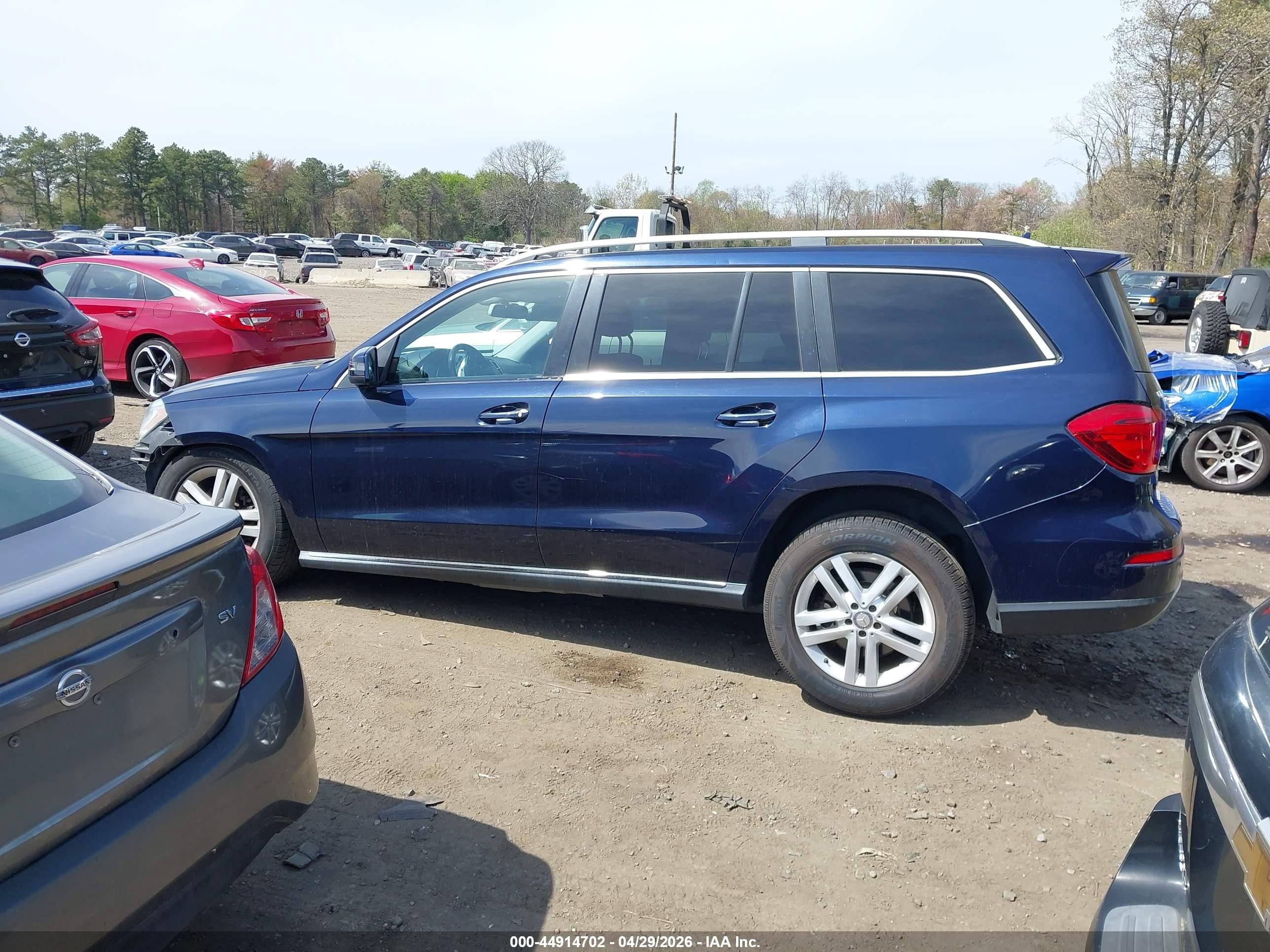 2014 Mercedes-benz Gl 450 4matic Dark Blue vin: 4JGDF7CE0EA410052