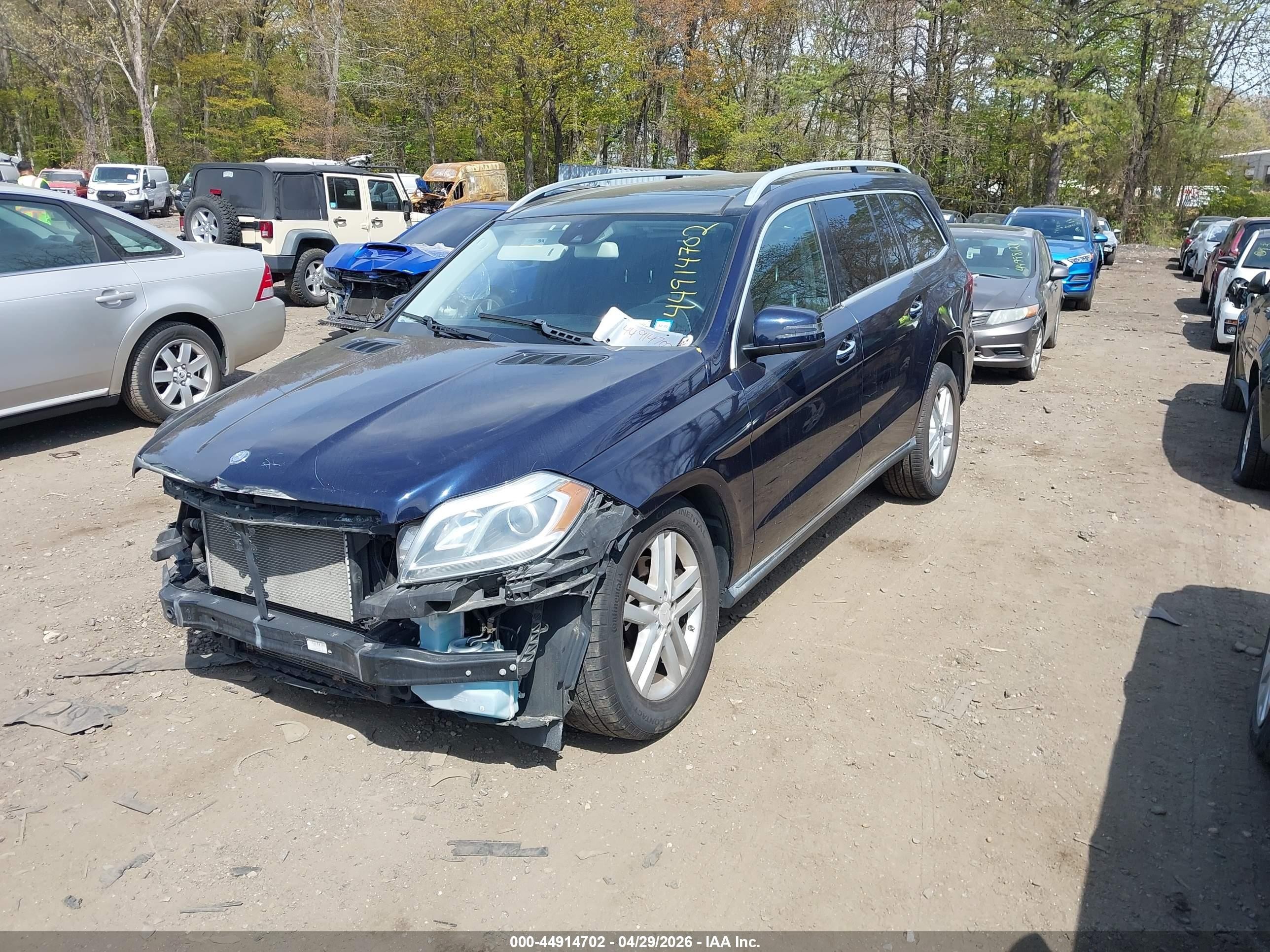 2014 Mercedes-benz Gl 450 4matic Dark Blue vin: 4JGDF7CE0EA410052