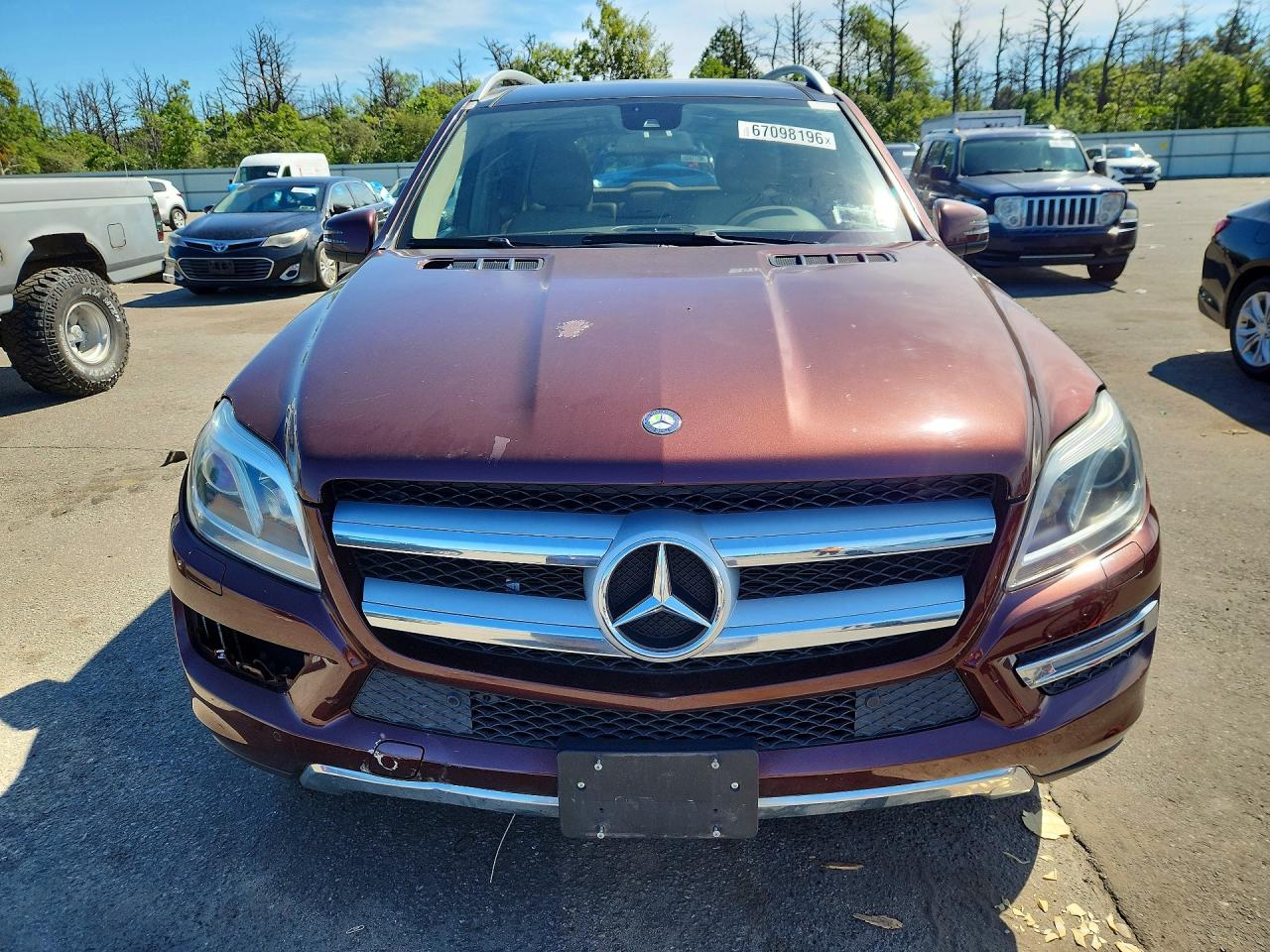 2013 Mercedes-benz Gl 450 4matic Maroon vin: 4JGDF7CE1DA124385