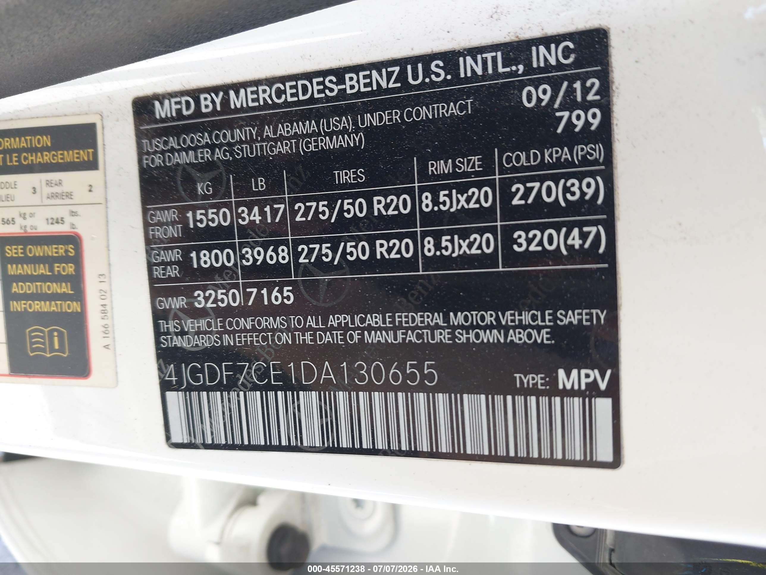 2013 Mercedes-benz Gl 450 4matic White vin: 4JGDF7CE1DA130655