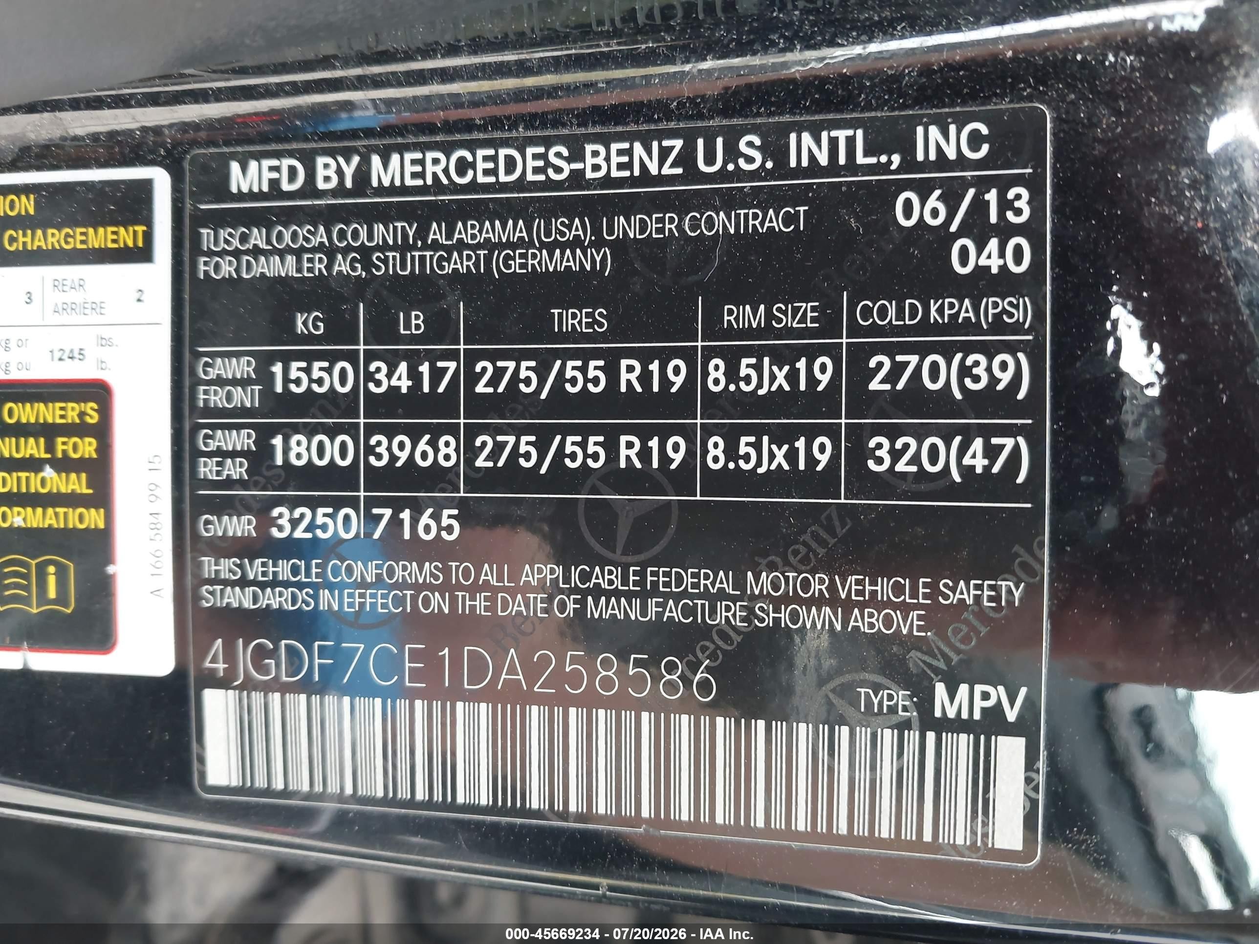 2013 Mercedes-benz Gl 450 4matic Black vin: 4JGDF7CE1DA258586