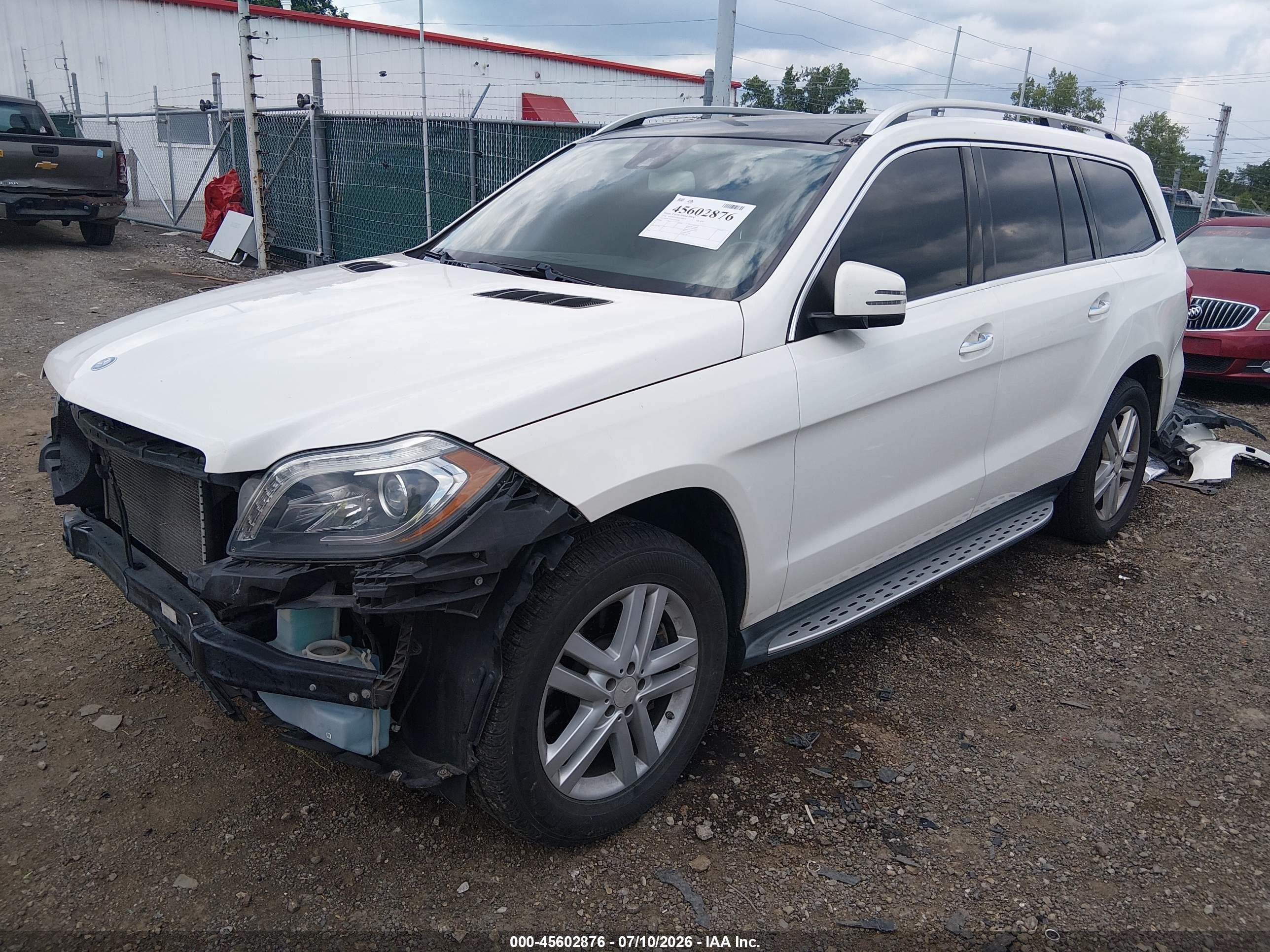 2014 Mercedes-benz Gl 450 4matic White vin: 4JGDF7CE1EA272120