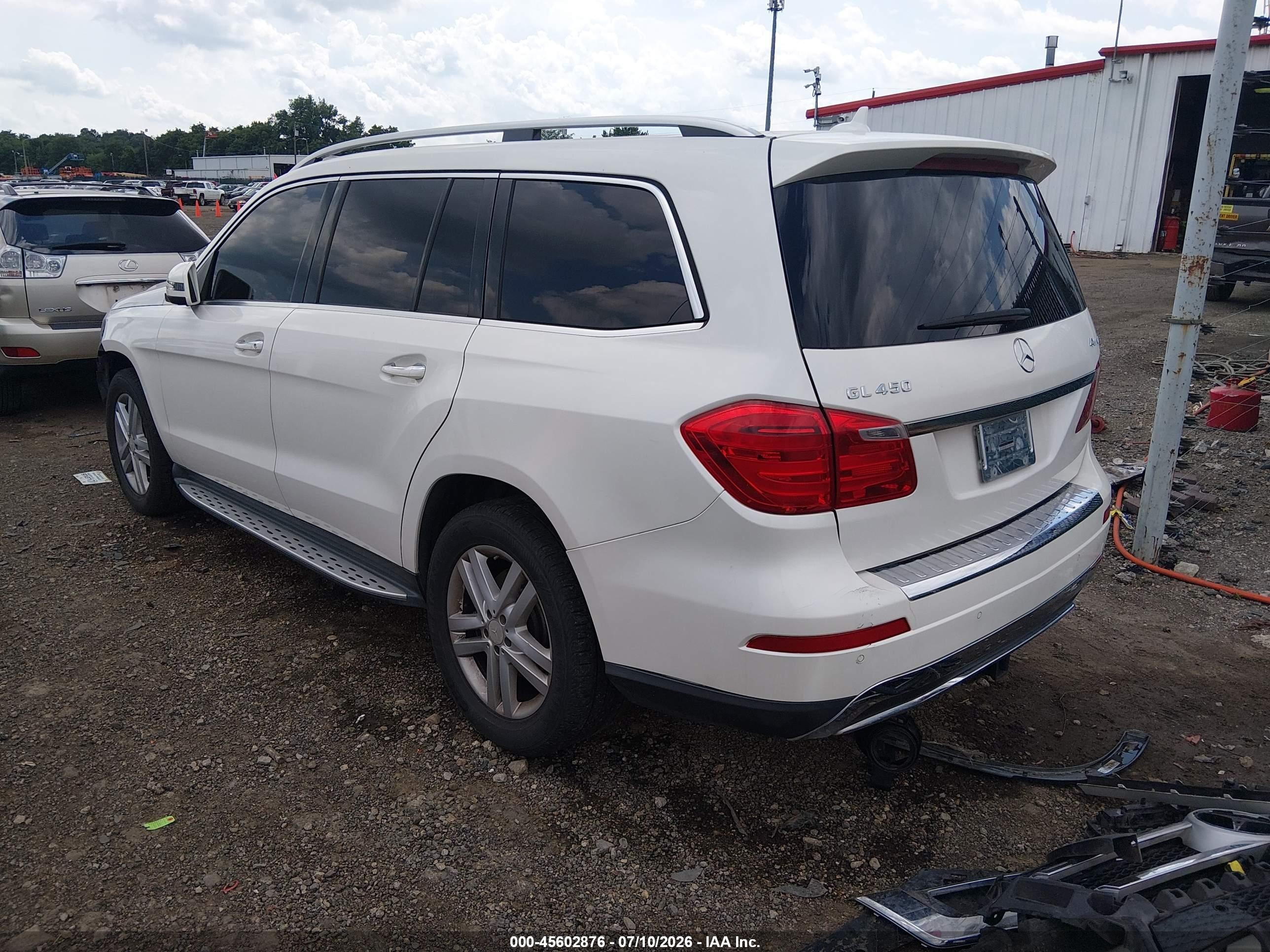 2014 Mercedes-benz Gl 450 4matic White vin: 4JGDF7CE1EA272120