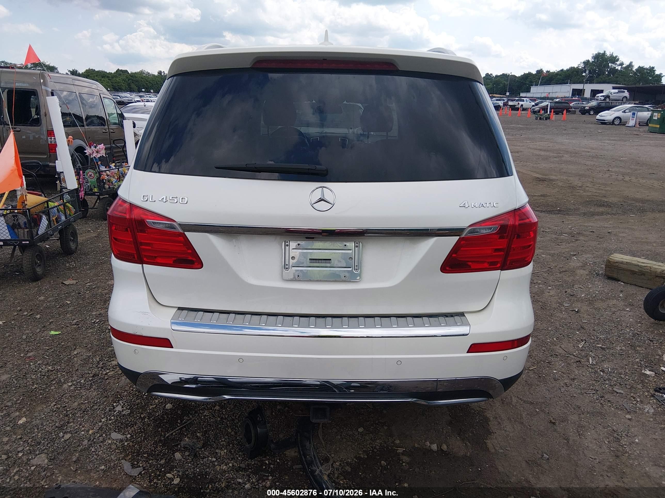 2014 Mercedes-benz Gl 450 4matic White vin: 4JGDF7CE1EA272120