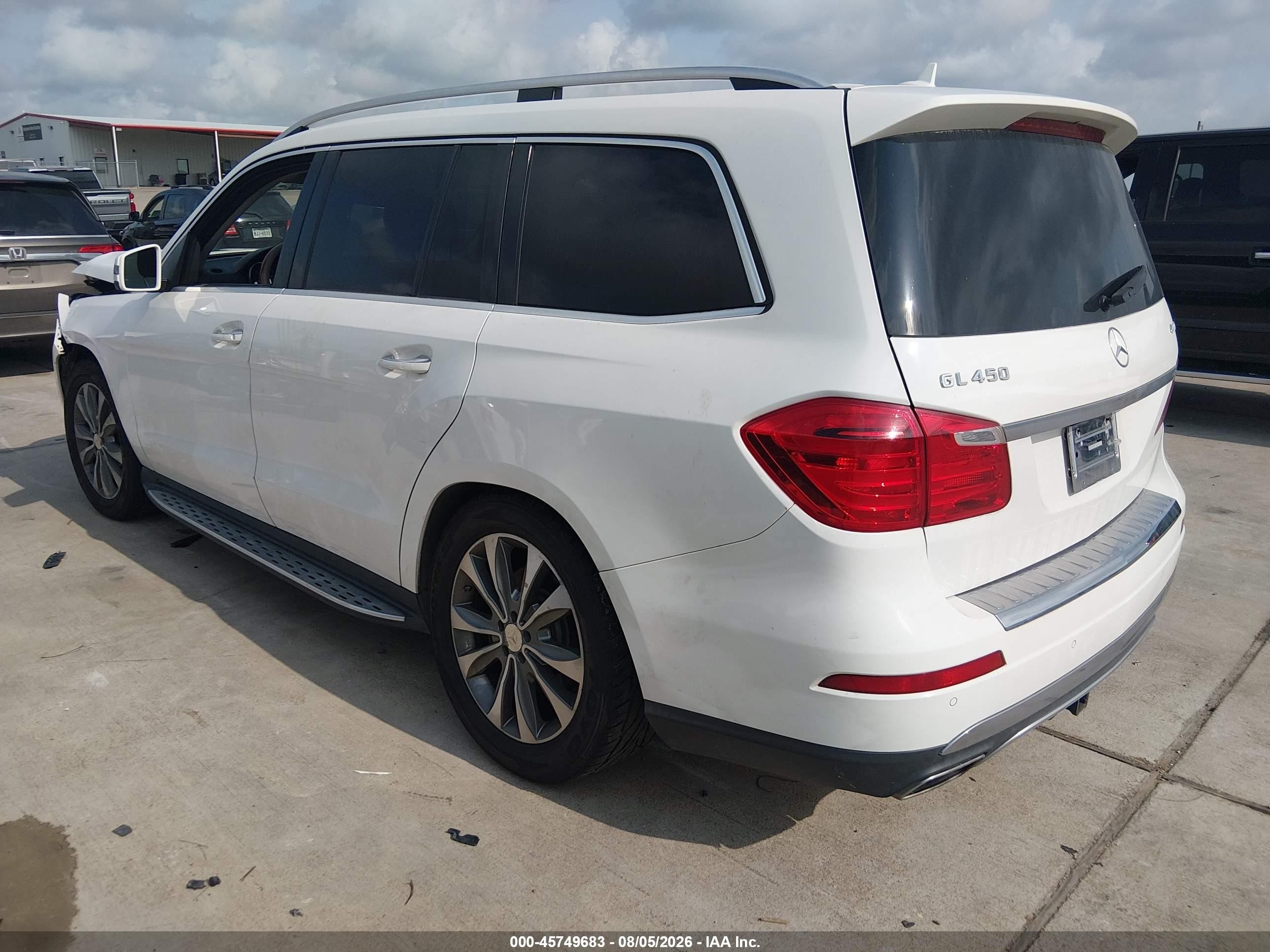 2014 Mercedes-benz Gl 450 4matic White vin: 4JGDF7CE1EA385999