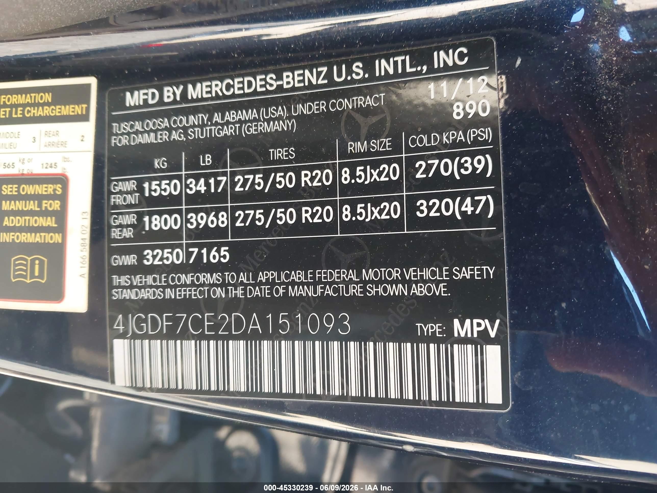 2013 Mercedes-benz Gl 450 4matic Черный vin: 4JGDF7CE2DA151093