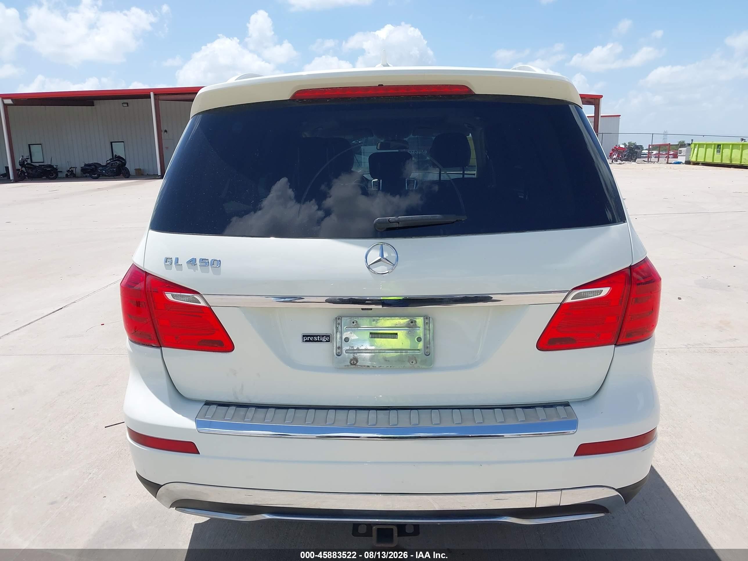 2013 Mercedes-benz Gl 450 4matic White vin: 4JGDF7CE2DA154270