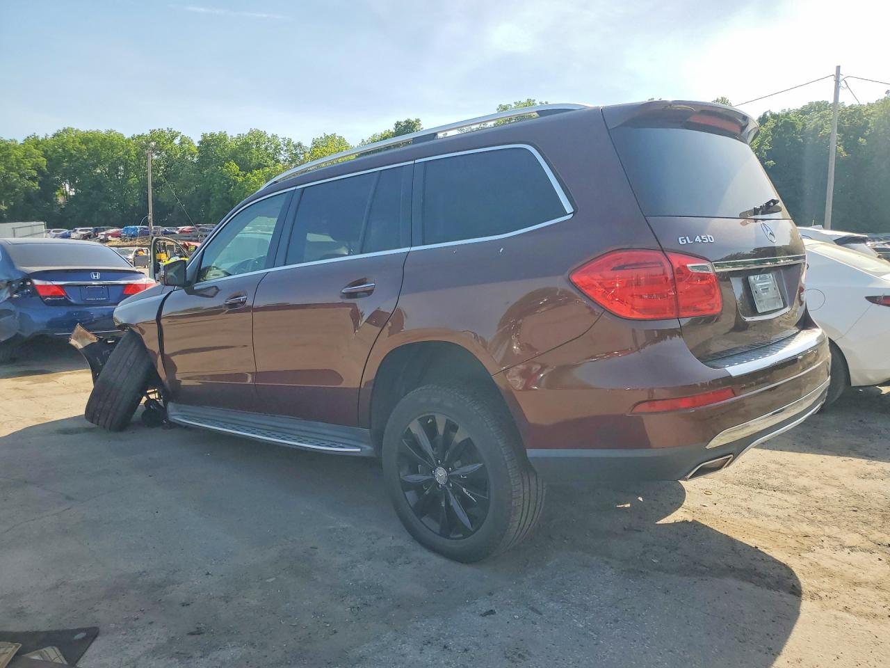 2013 Mercedes-benz Gl 450 4matic Maroon vin: 4JGDF7CE2DA163874