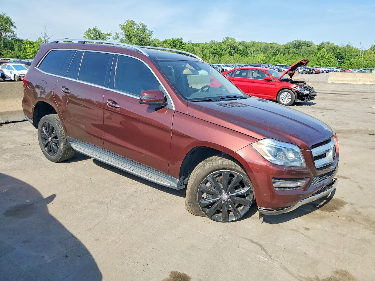2013 Mercedes-benz Gl 450 4matic Maroon vin: 4JGDF7CE2DA163874