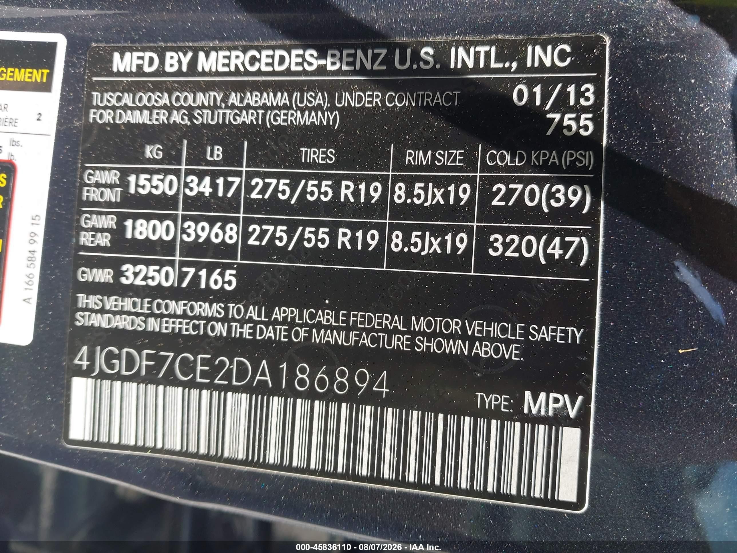 2013 Mercedes-benz Gl 450 4matic Серый vin: 4JGDF7CE2DA186894