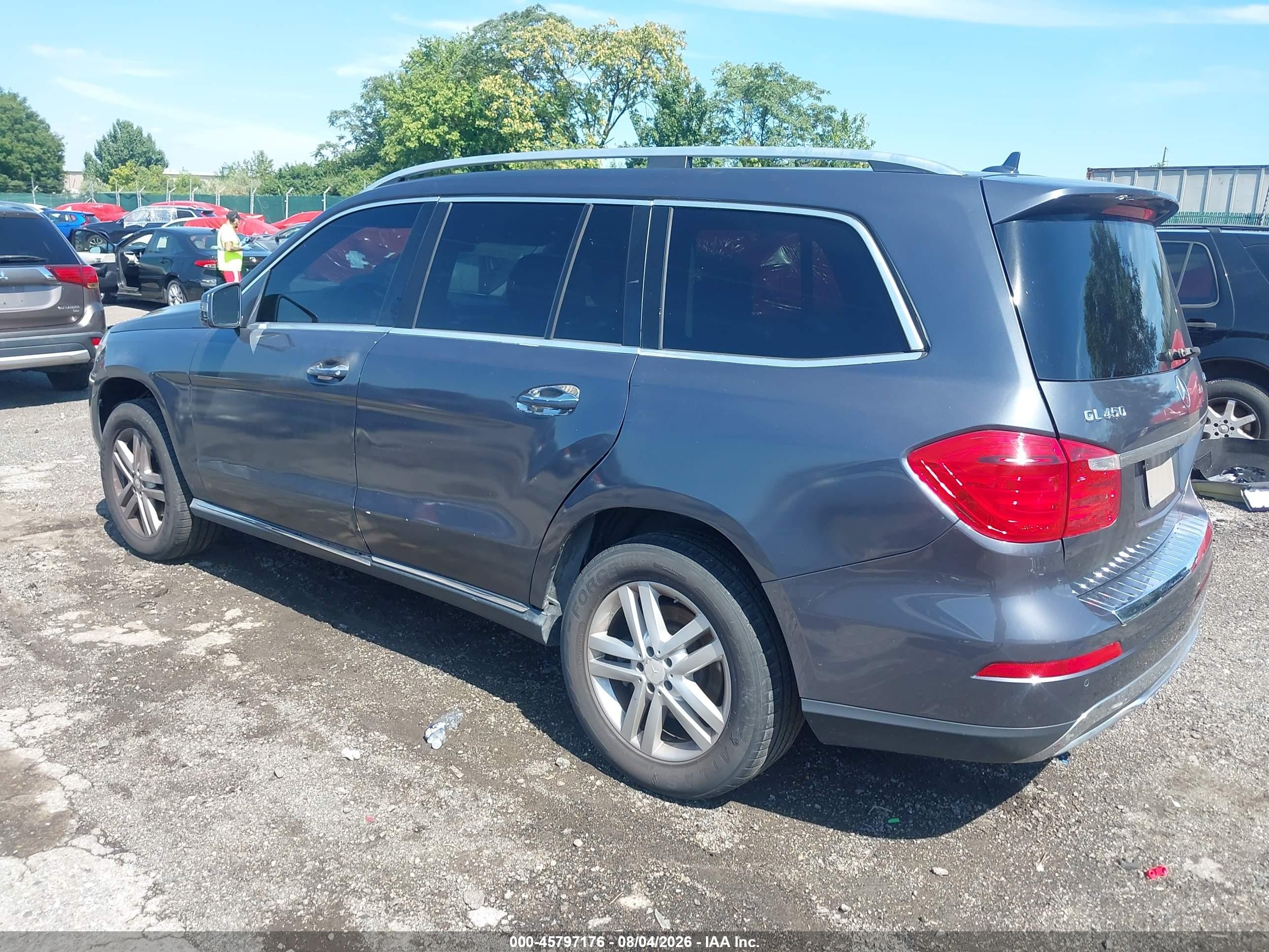2014 Mercedes-benz Gl 450 4matic Gray vin: 4JGDF7CE2EA325889