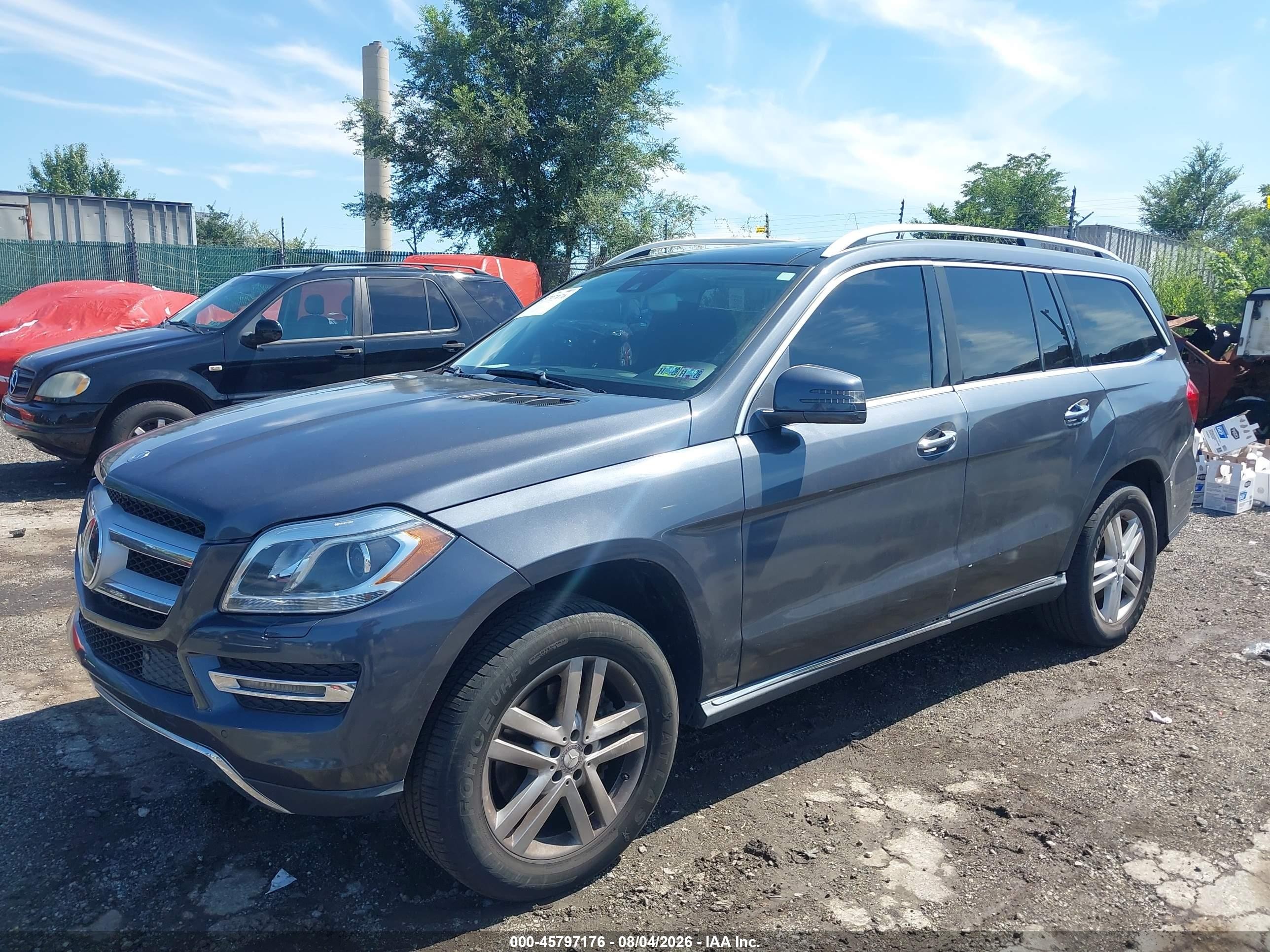 2014 Mercedes-benz Gl 450 4matic Gray vin: 4JGDF7CE2EA325889