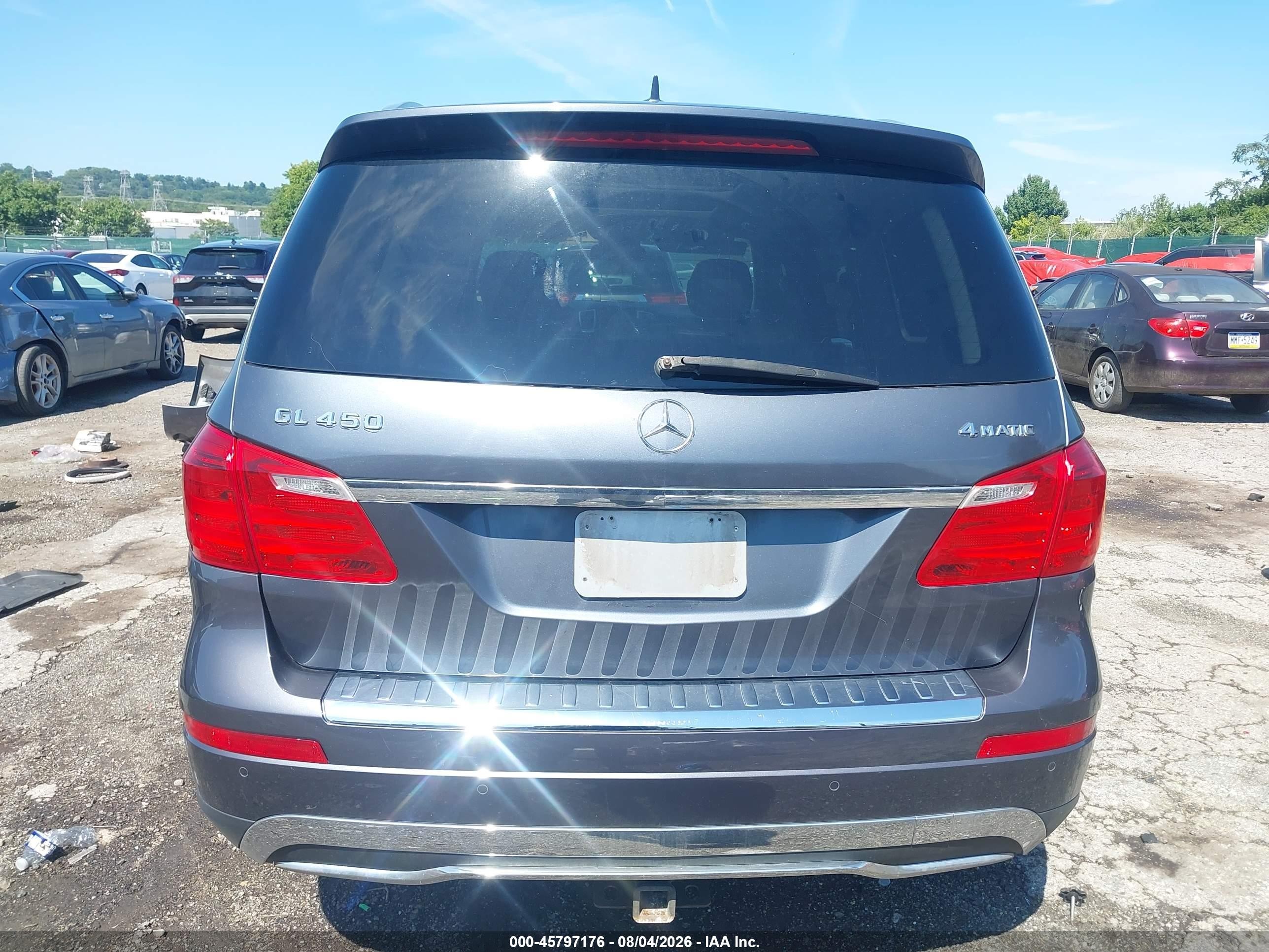 2014 Mercedes-benz Gl 450 4matic Gray vin: 4JGDF7CE2EA325889
