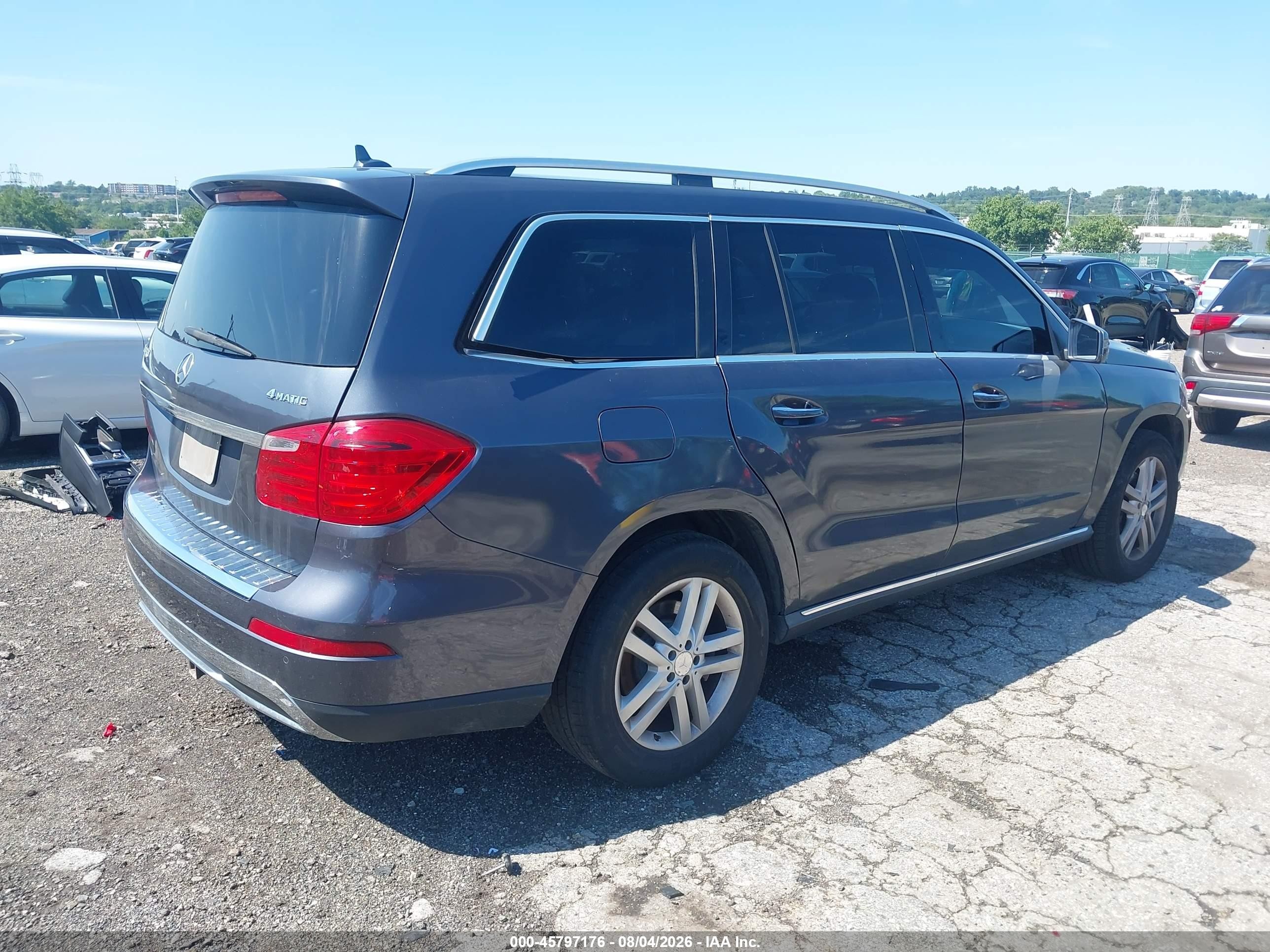 2014 Mercedes-benz Gl 450 4matic Gray vin: 4JGDF7CE2EA325889