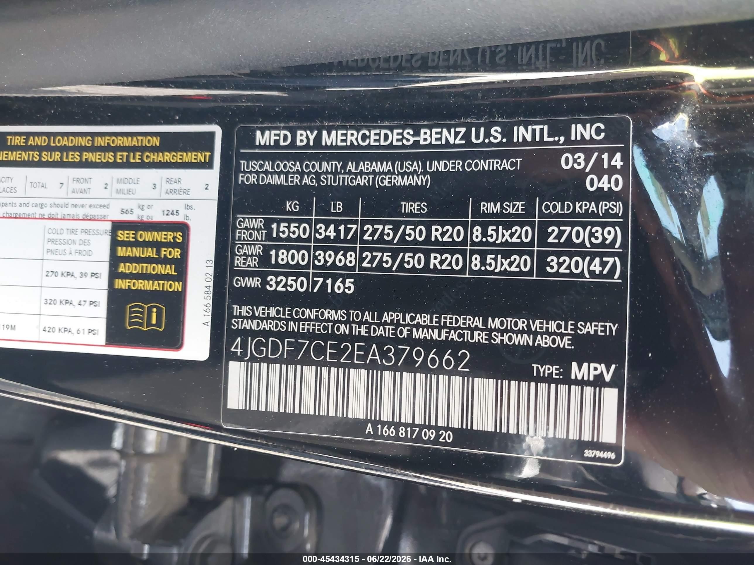 2014 Mercedes-benz Gl 450 4matic Black vin: 4JGDF7CE2EA379662