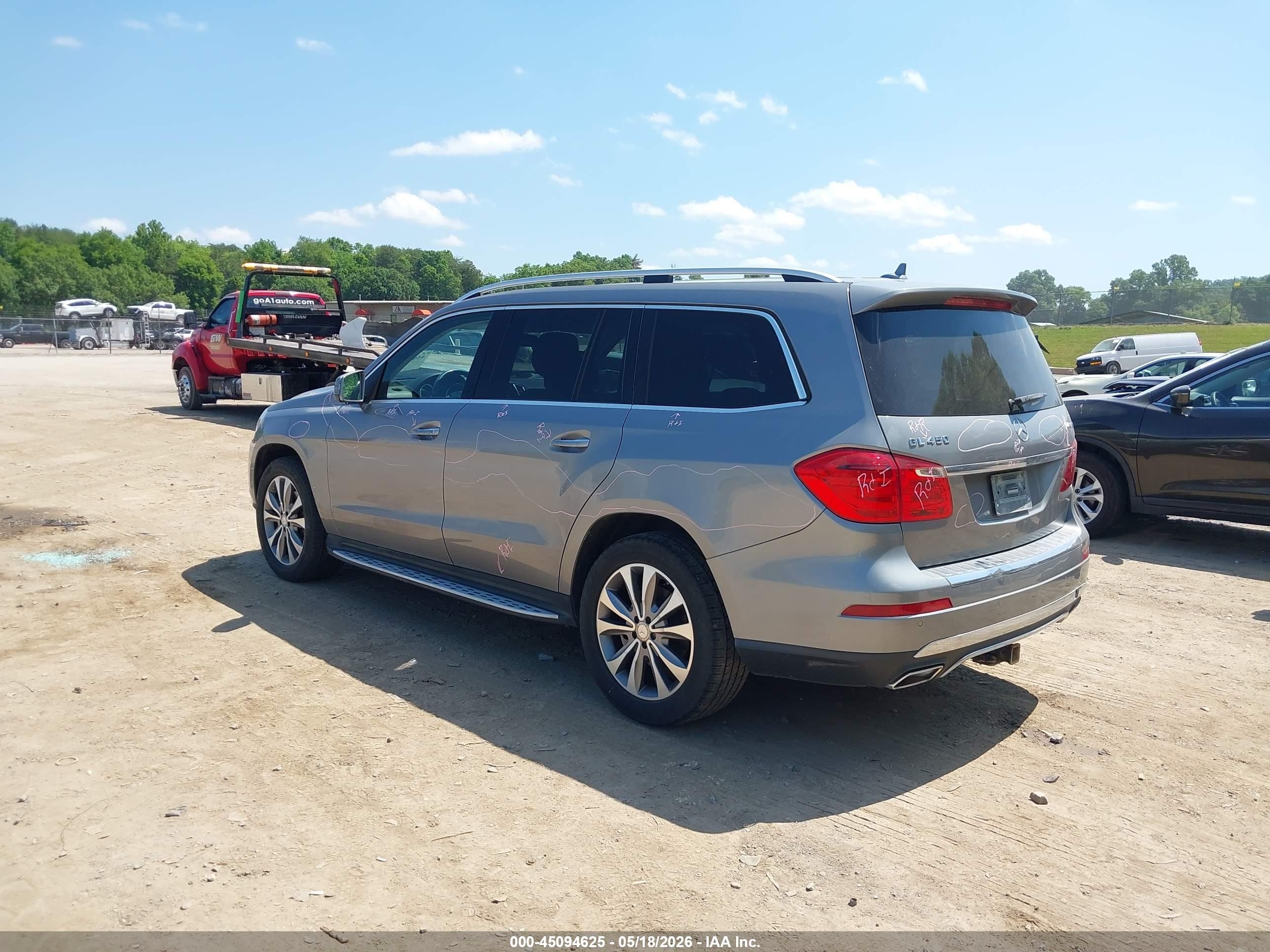 2014 Mercedes-benz Gl 450 4matic Серебряный vin: 4JGDF7CE2EA395389