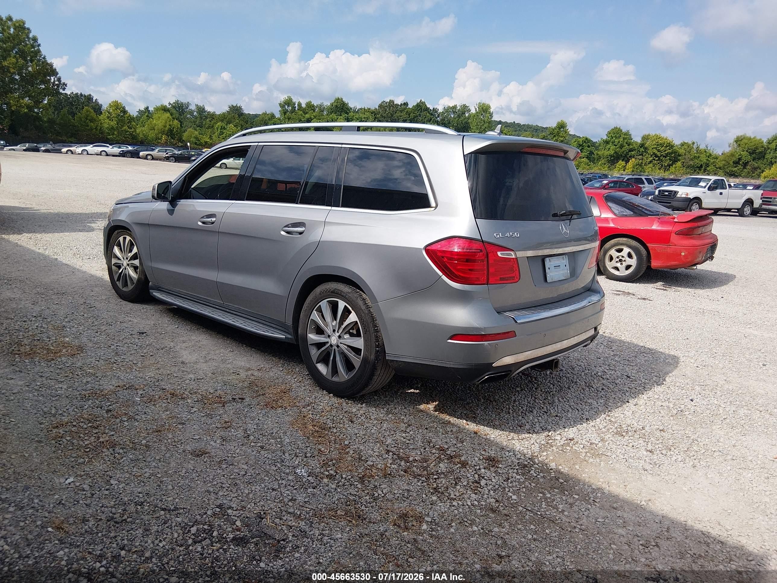 2014 Mercedes-benz Gl 450 4matic Gray vin: 4JGDF7CE2EA399846