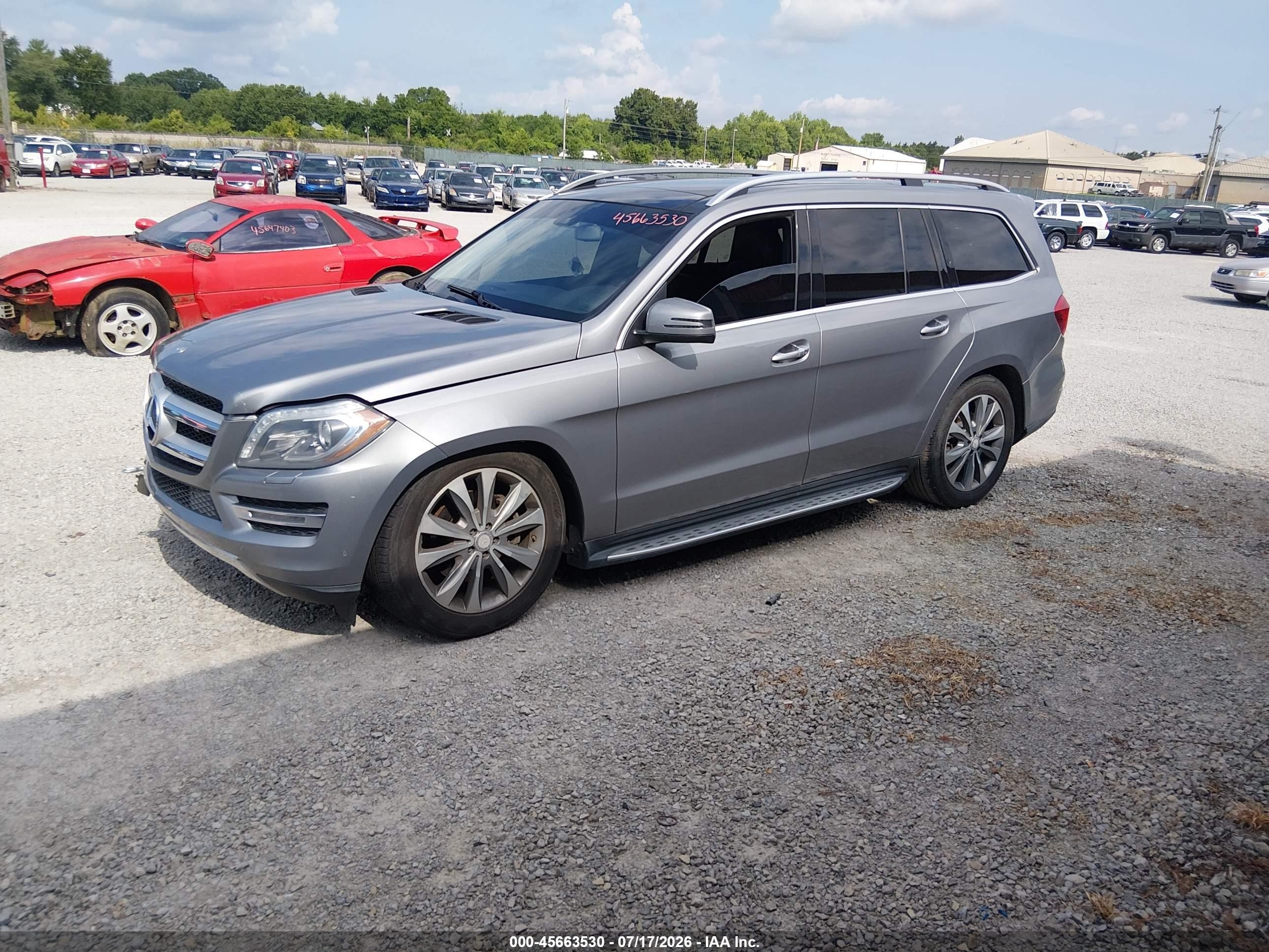 2014 Mercedes-benz Gl 450 4matic Gray vin: 4JGDF7CE2EA399846