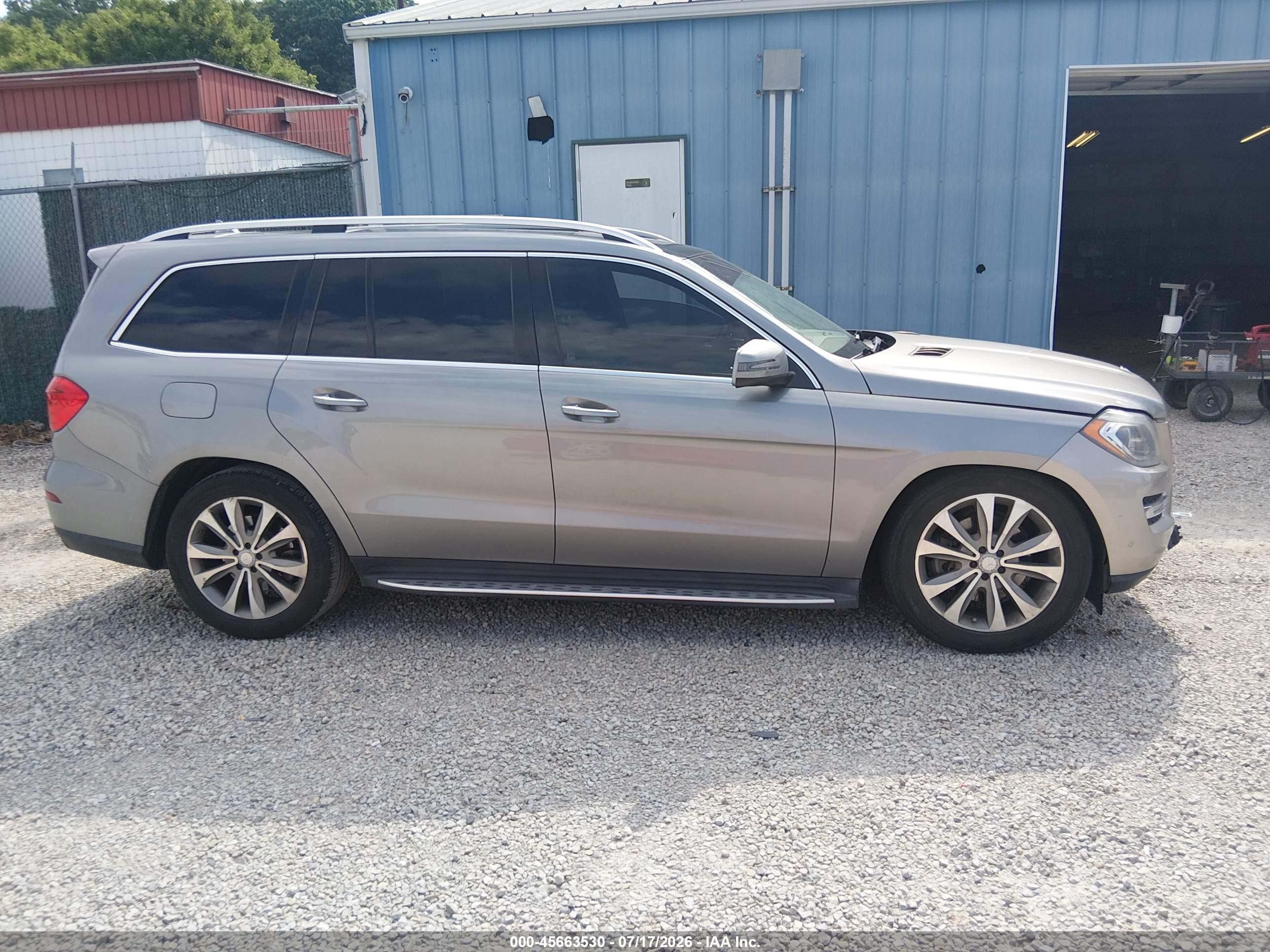 2014 Mercedes-benz Gl 450 4matic Gray vin: 4JGDF7CE2EA399846
