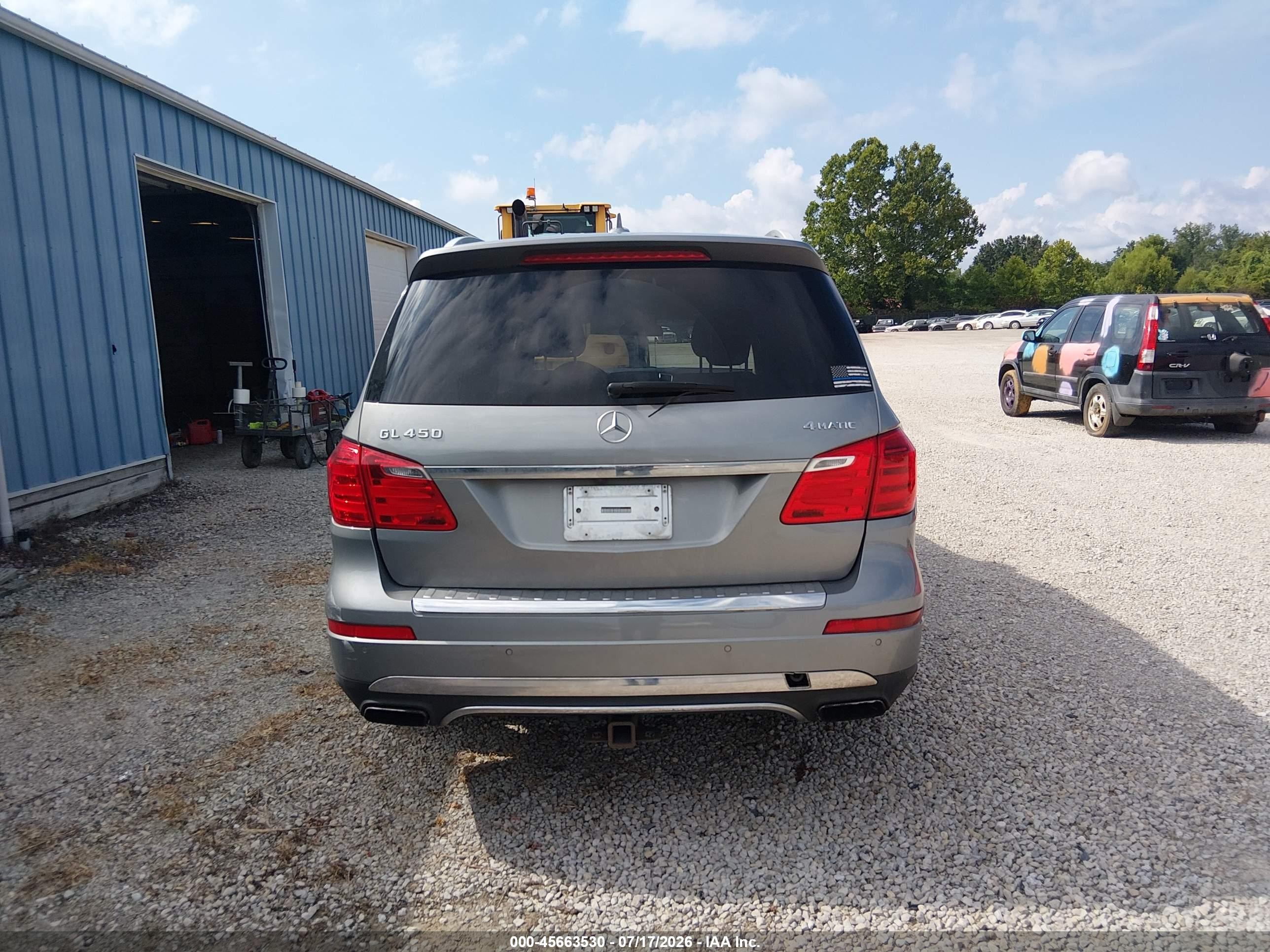 2014 Mercedes-benz Gl 450 4matic Gray vin: 4JGDF7CE2EA399846