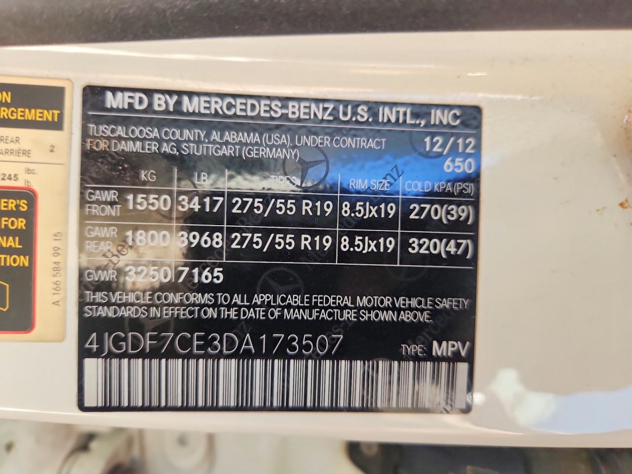 2013 Mercedes-benz Gl 450 4matic White vin: 4JGDF7CE3DA173507