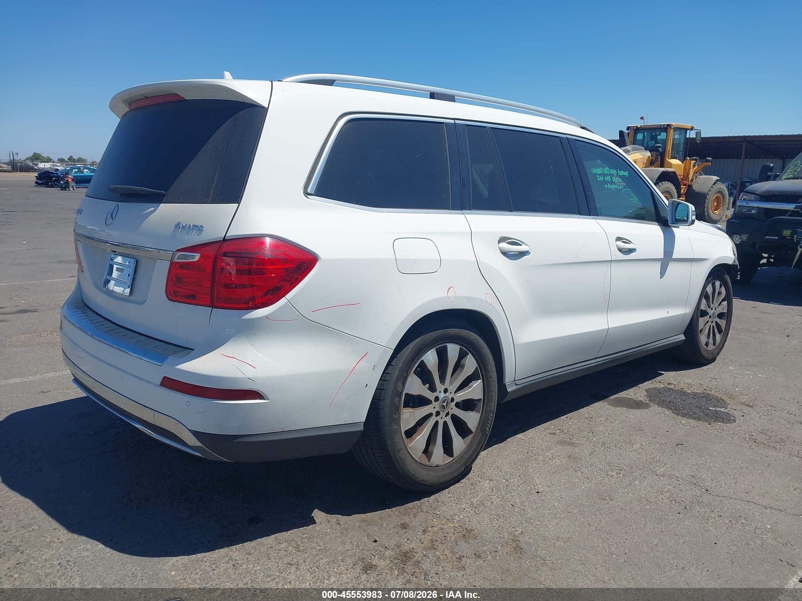 2014 Mercedes-benz Gl 450 4matic White vin: 4JGDF7CE3EA315565