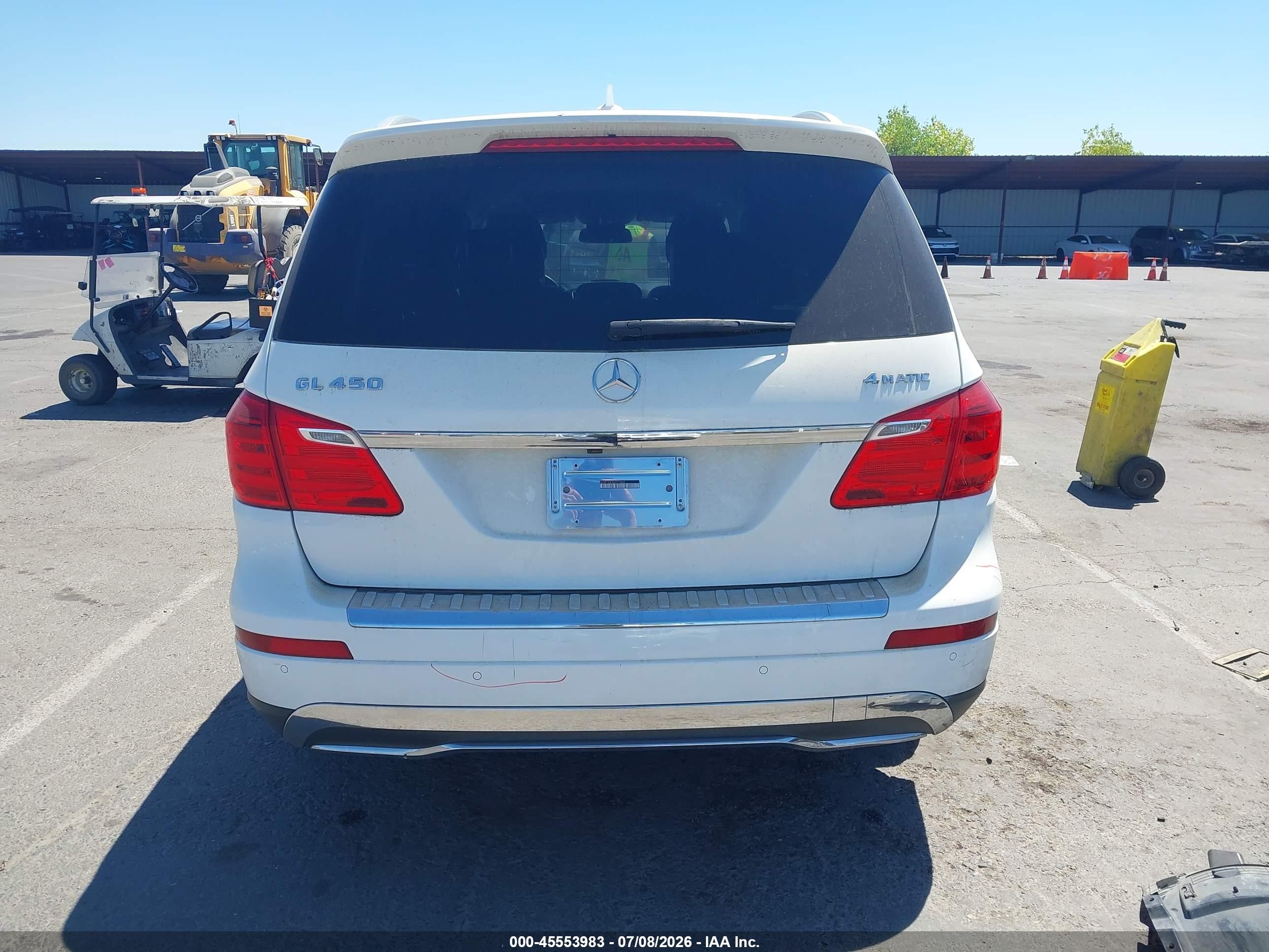 2014 Mercedes-benz Gl 450 4matic White vin: 4JGDF7CE3EA315565