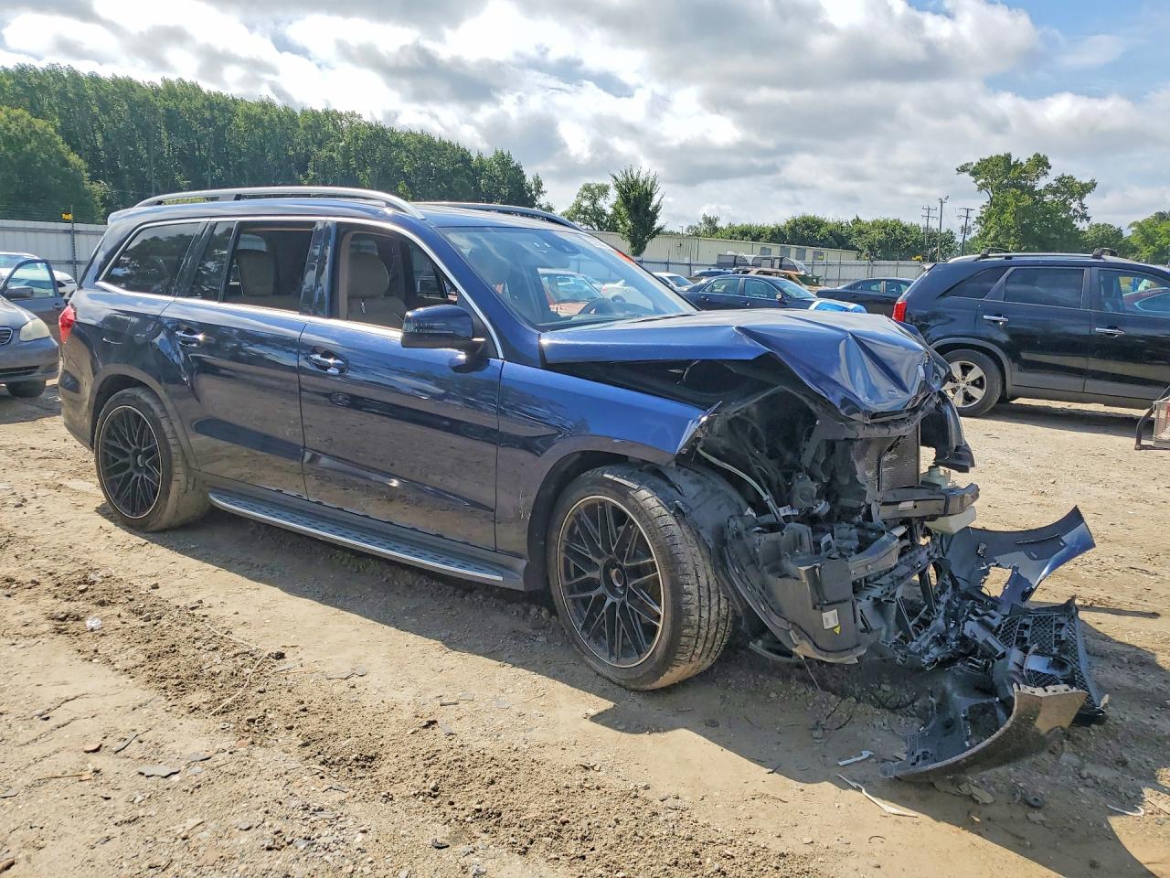 2014 Mercedes-benz Gl 450 4matic Blue vin: 4JGDF7CE3EA325920
