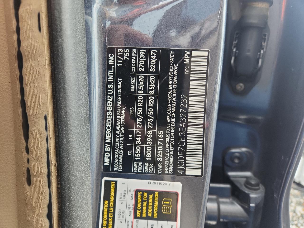 2014 Mercedes-benz Gl 450 4matic Gray vin: 4JGDF7CE3EA327232